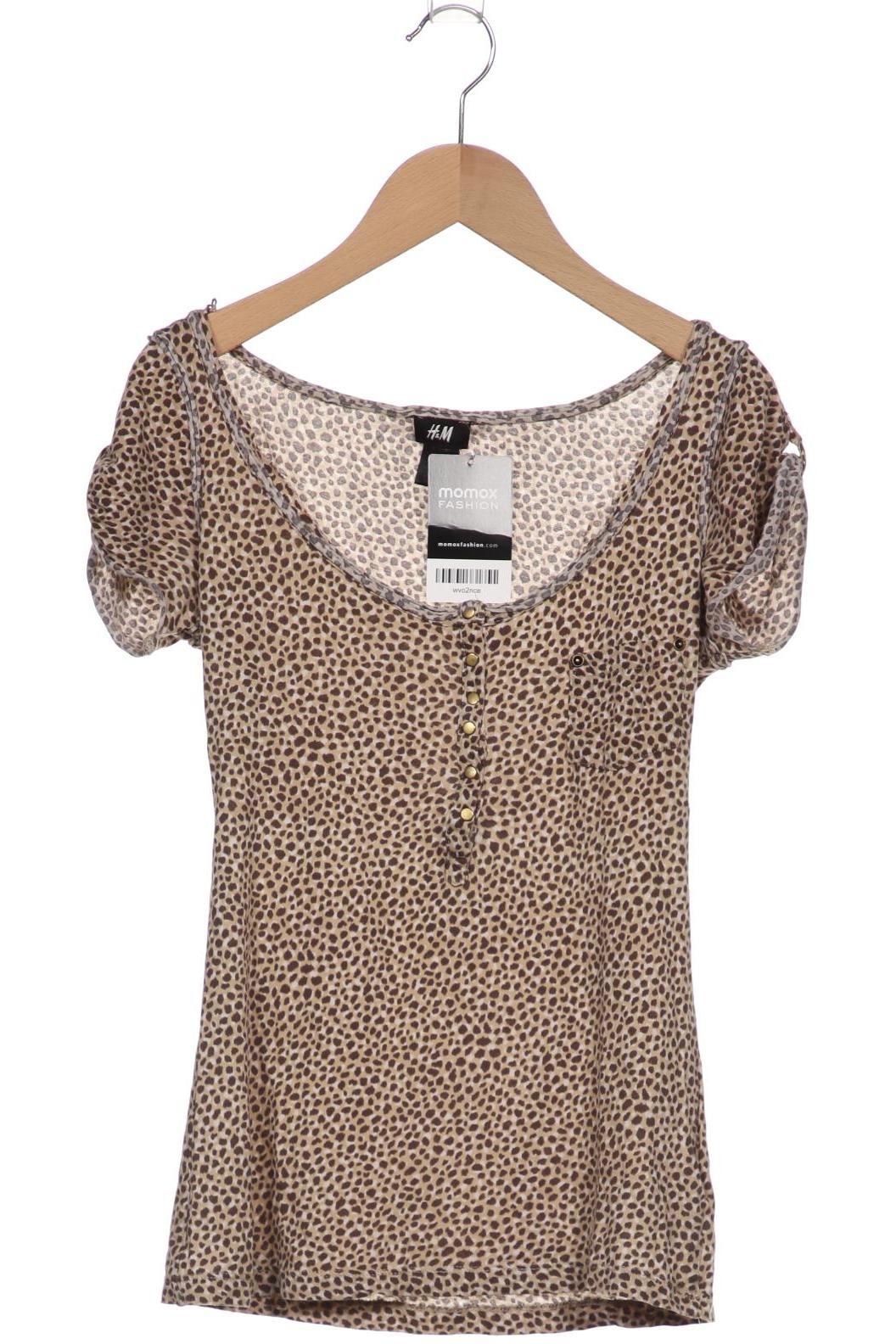 

H&M Damen T-Shirt, braun, Gr. 36