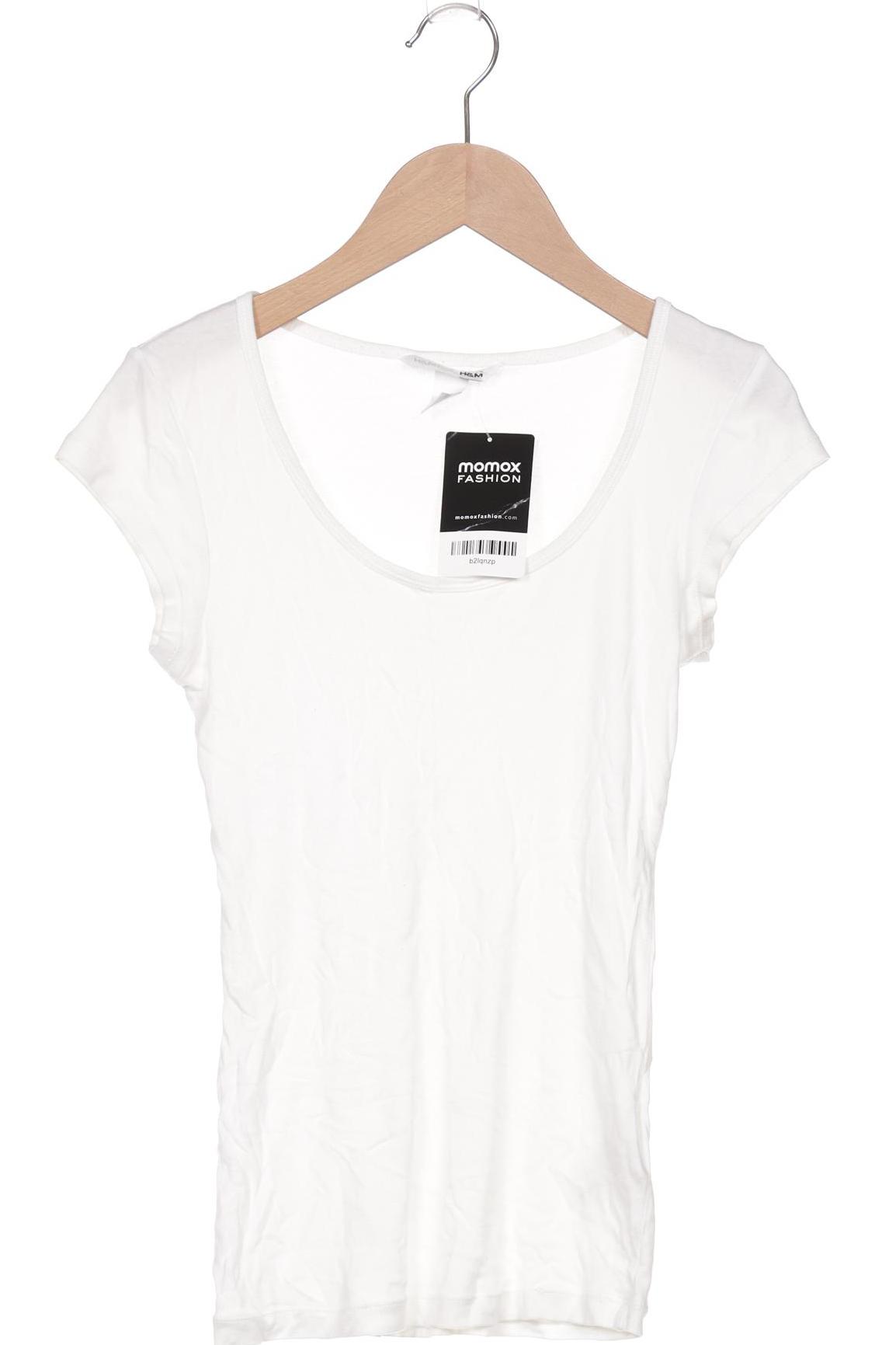 

H&M Damen T-Shirt, weiß, Gr. 34