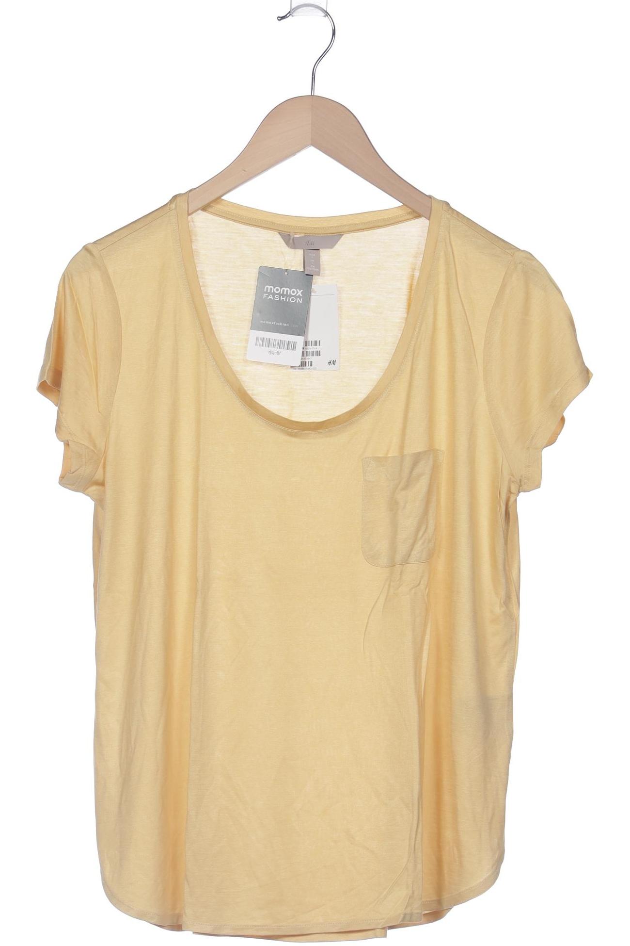 

H&M Damen T-Shirt, gelb, Gr. 42