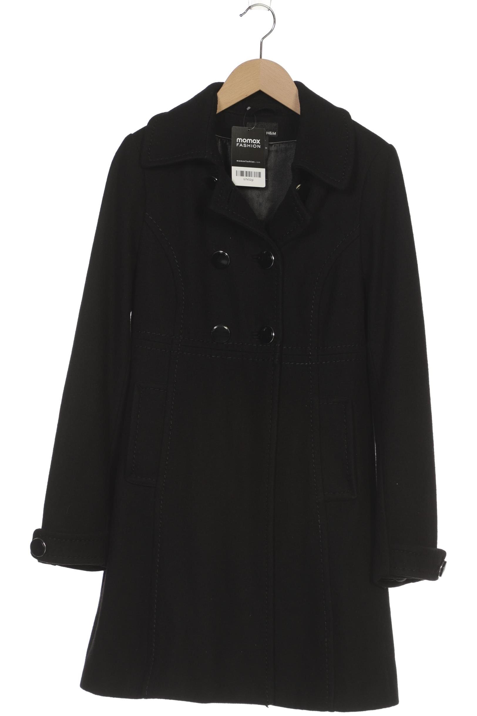 

H&M Damen Mantel, schwarz, Gr. 34