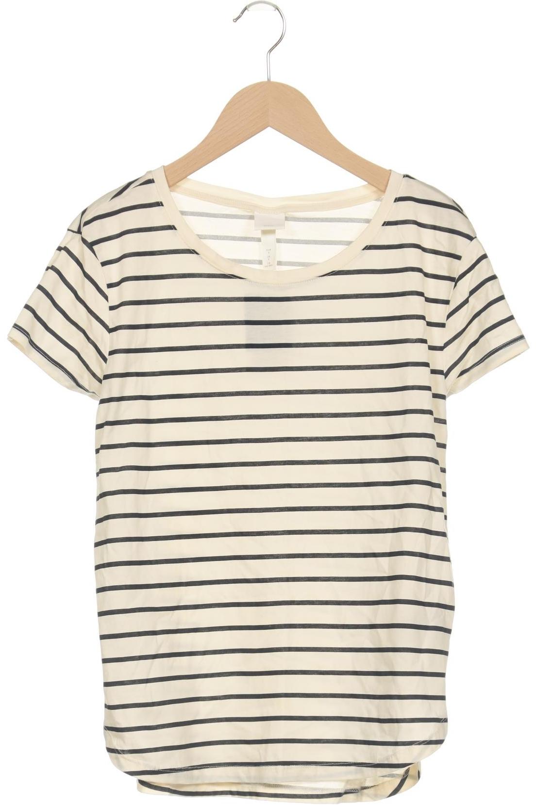 

H&M Damen T-Shirt, cremeweiß, Gr. 36