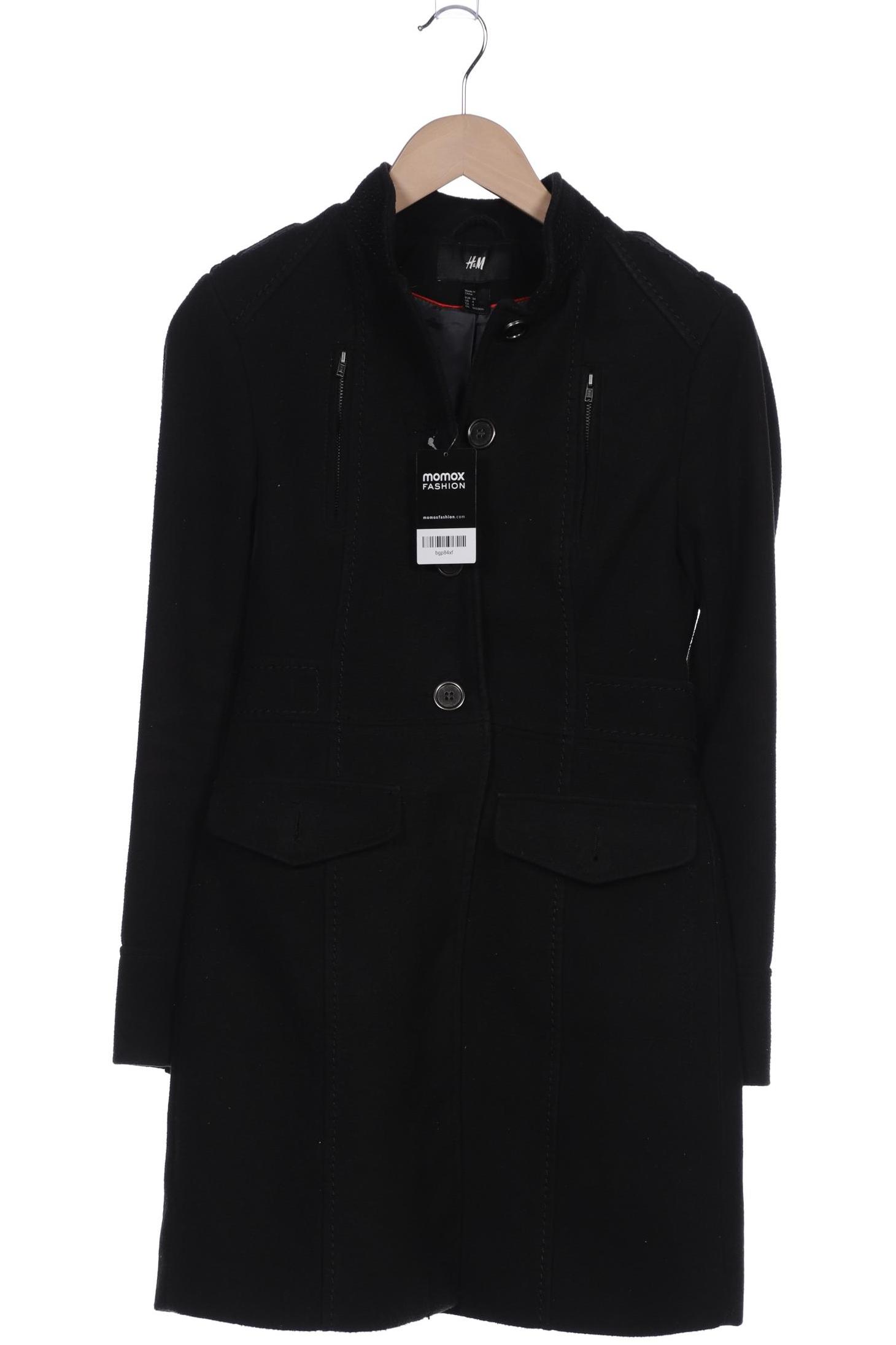 

H&M Damen Mantel, schwarz, Gr. 34