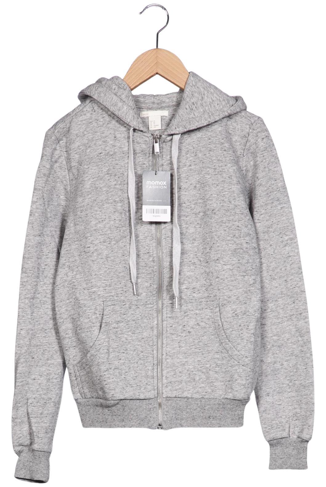 

H&M Damen Kapuzenpullover, grau, Gr. 34
