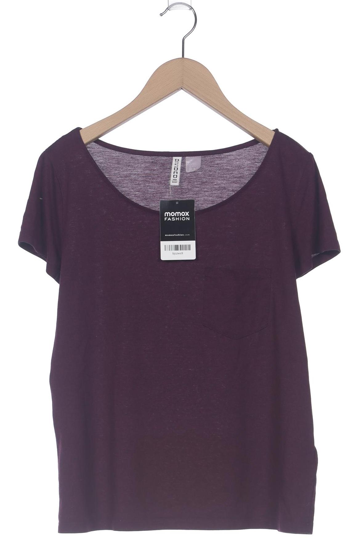 

H&M Damen T-Shirt, bordeaux, Gr. 36