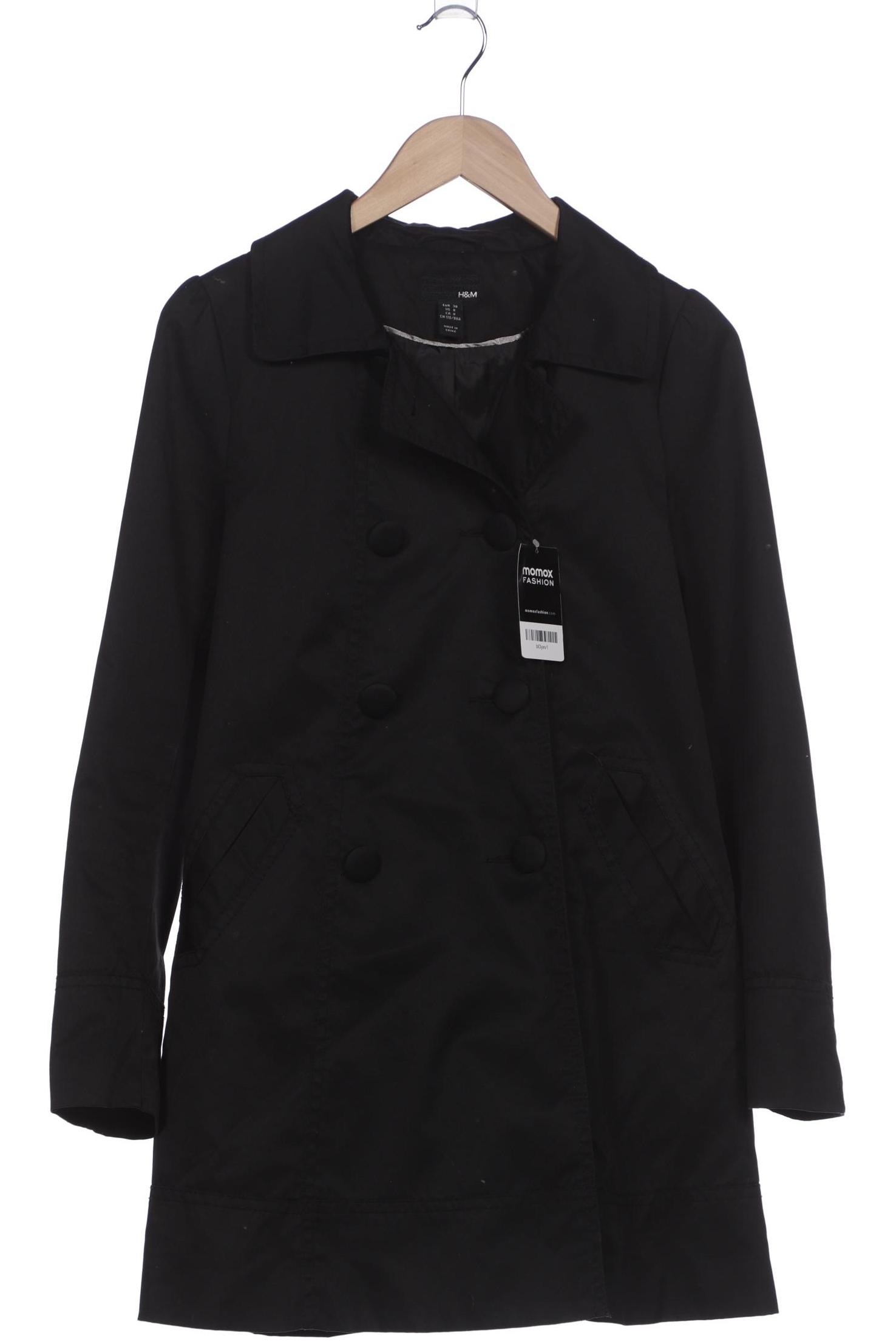 

H&M Damen Mantel, schwarz, Gr. 38