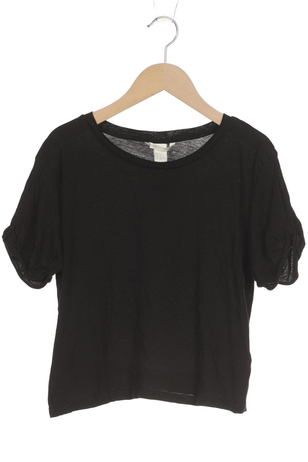 

H&M Damen T-Shirt, schwarz, Gr. 34