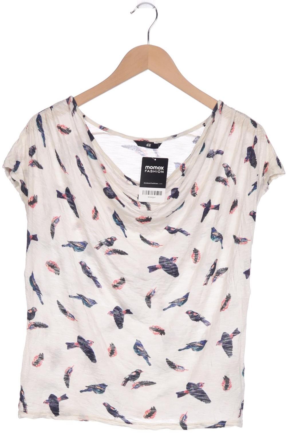 

H&M Damen T-Shirt, cremeweiß, Gr. 42