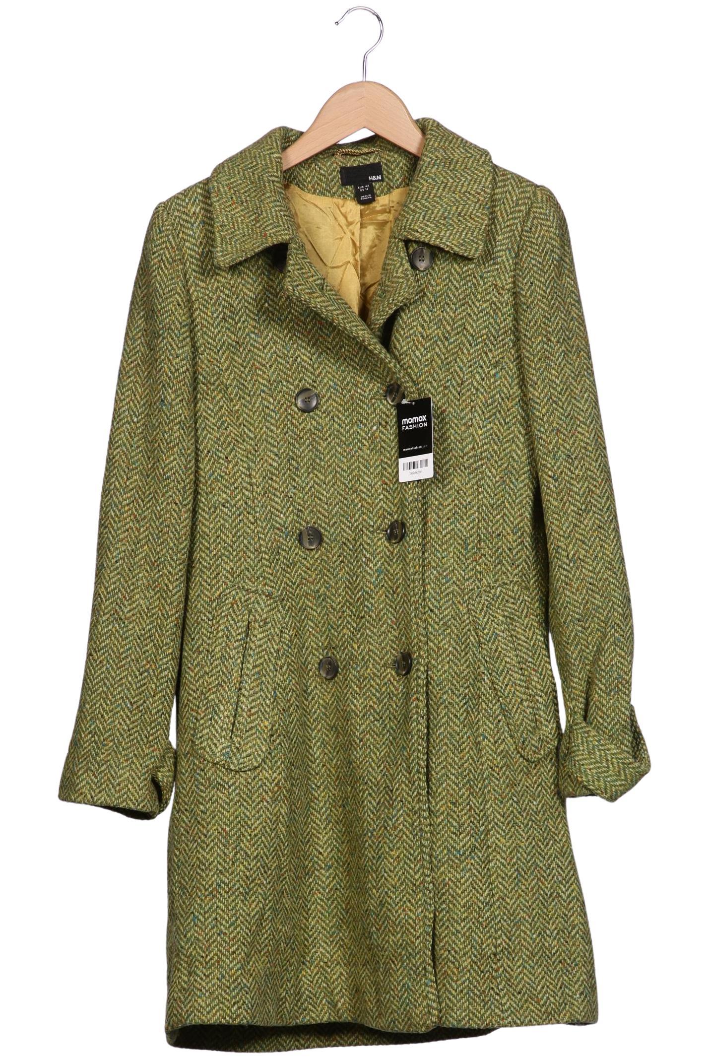 

H&M Damen Mantel, grün, Gr. 44