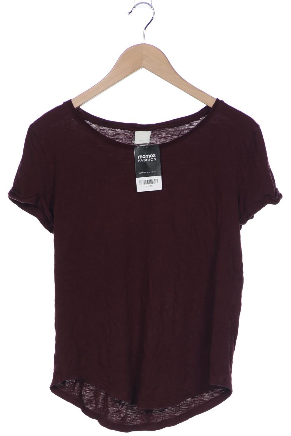 

H&M Damen T-Shirt, bordeaux, Gr. 36