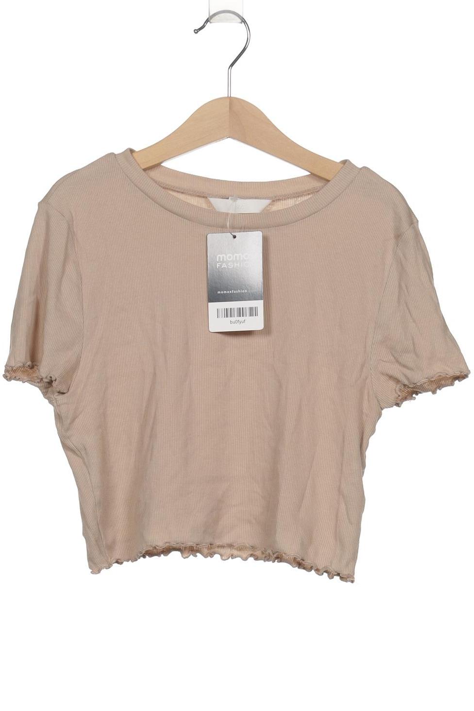 

H&M Damen T-Shirt, beige, Gr. 34