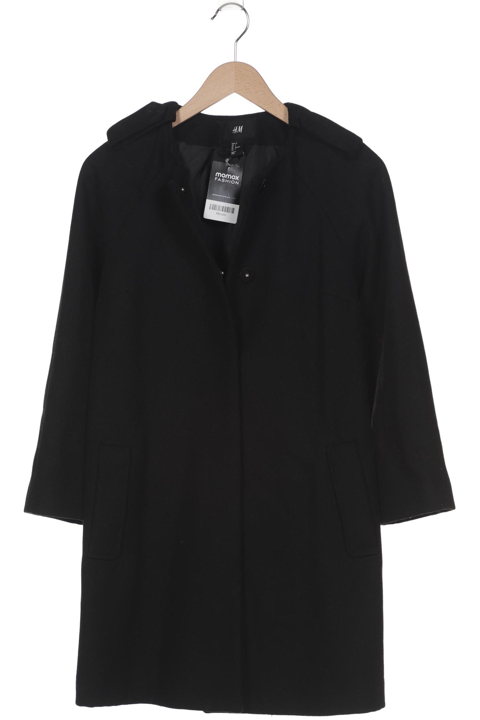 

H&M Damen Mantel, schwarz, Gr. 34