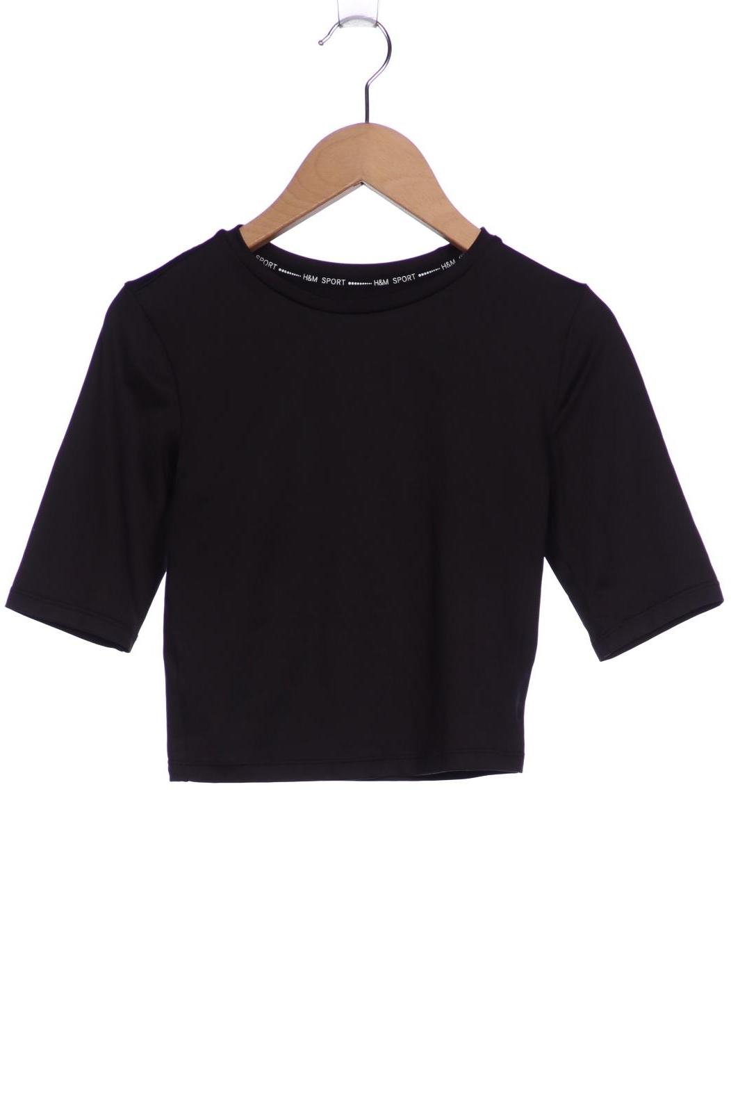 

H&M Damen T-Shirt, schwarz, Gr. 34