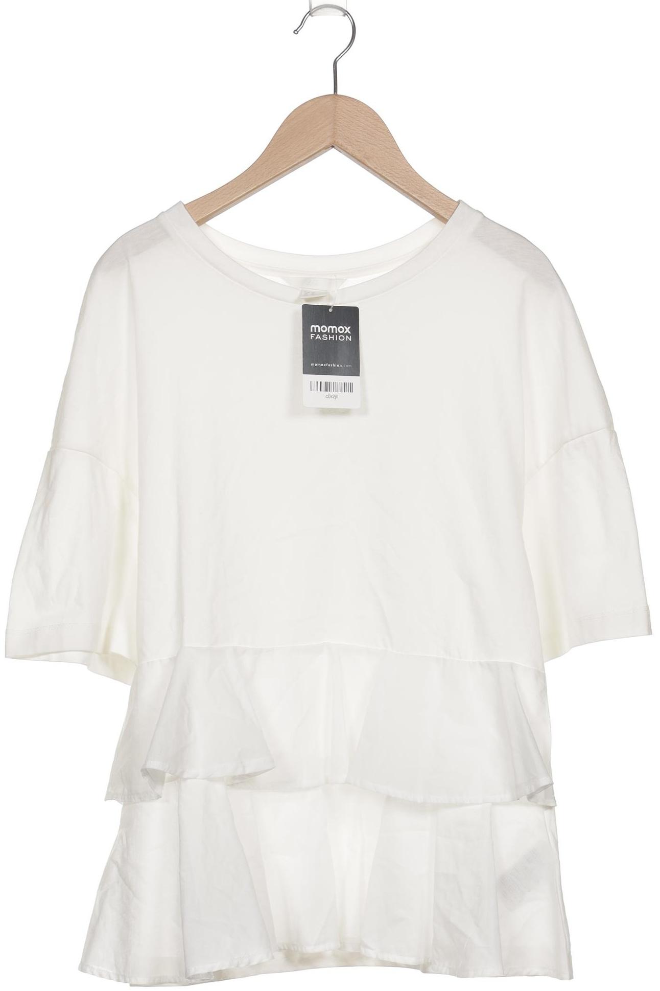 

H&M Damen T-Shirt, cremeweiß, Gr. 34