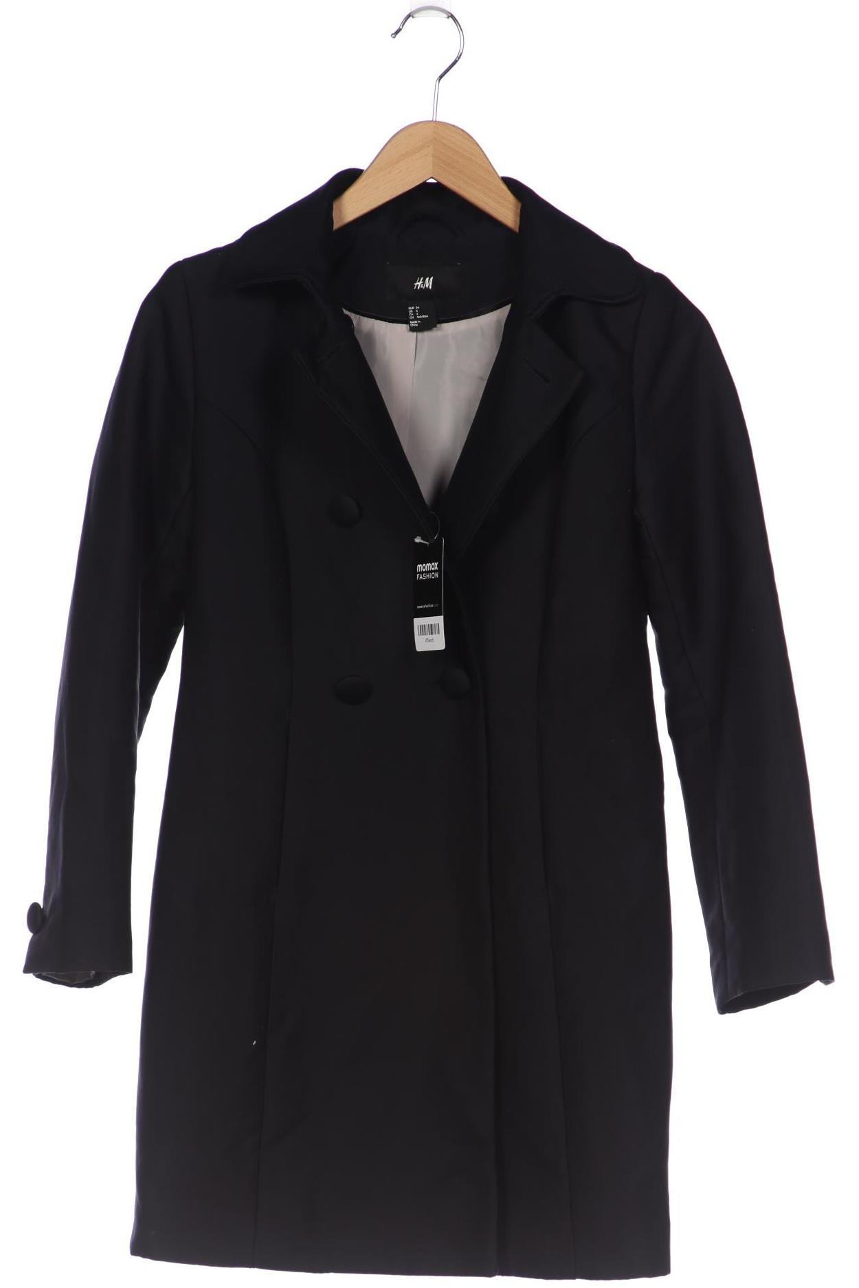 

H&M Damen Mantel, schwarz, Gr. 34