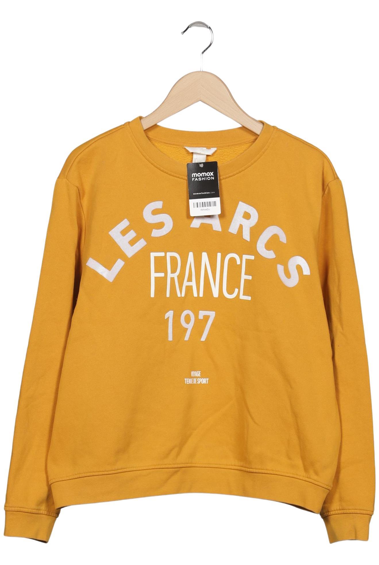 

H&M Damen Sweatshirt, gelb, Gr. 42