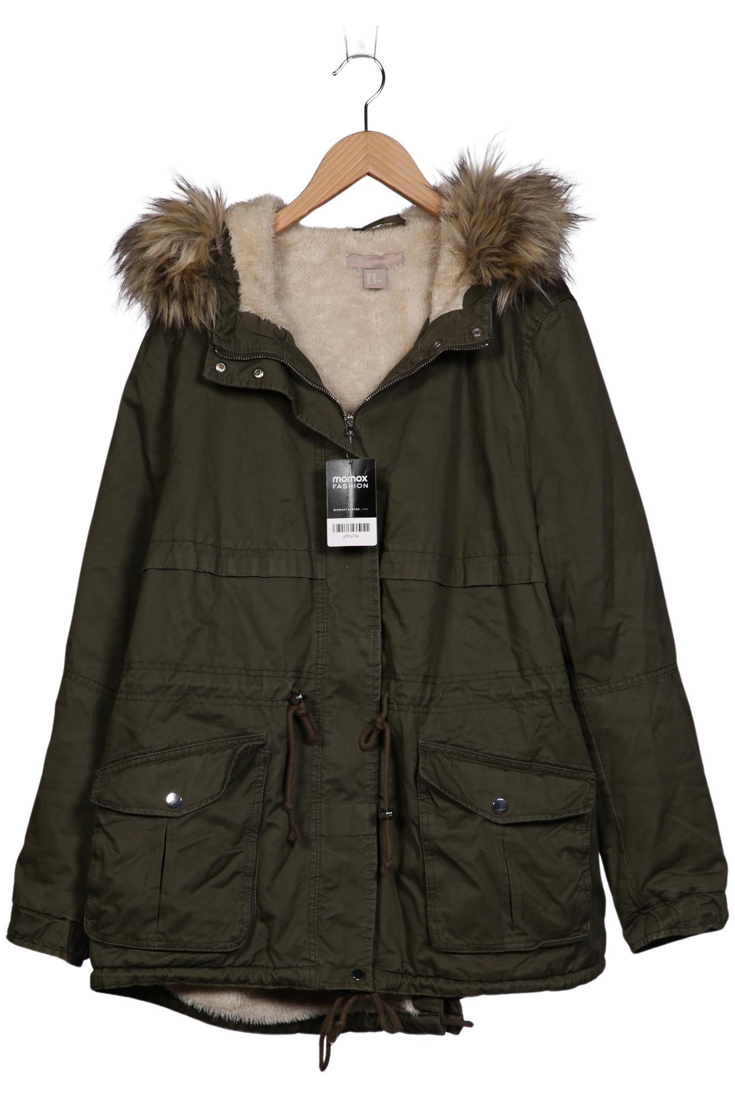 

H&M Damen Mantel, grün, Gr. 52