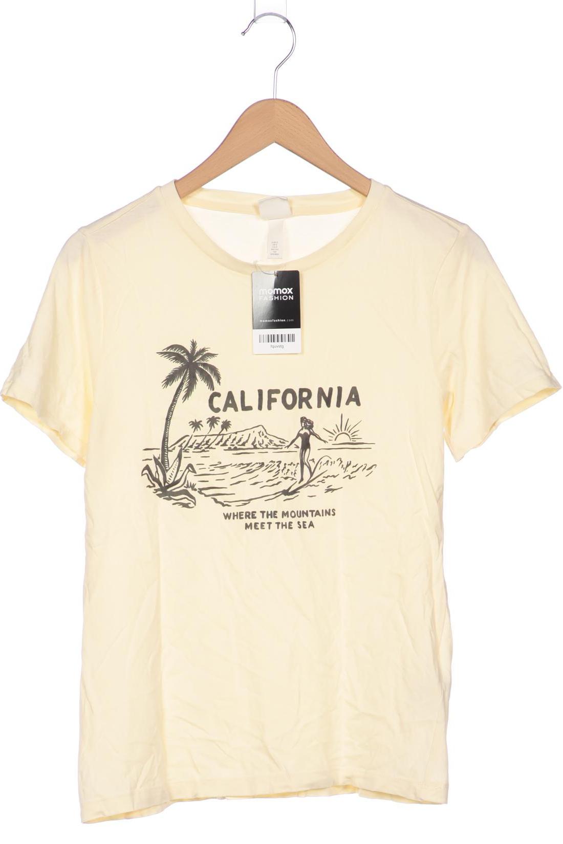 

H&M Damen T-Shirt, gelb, Gr. 36