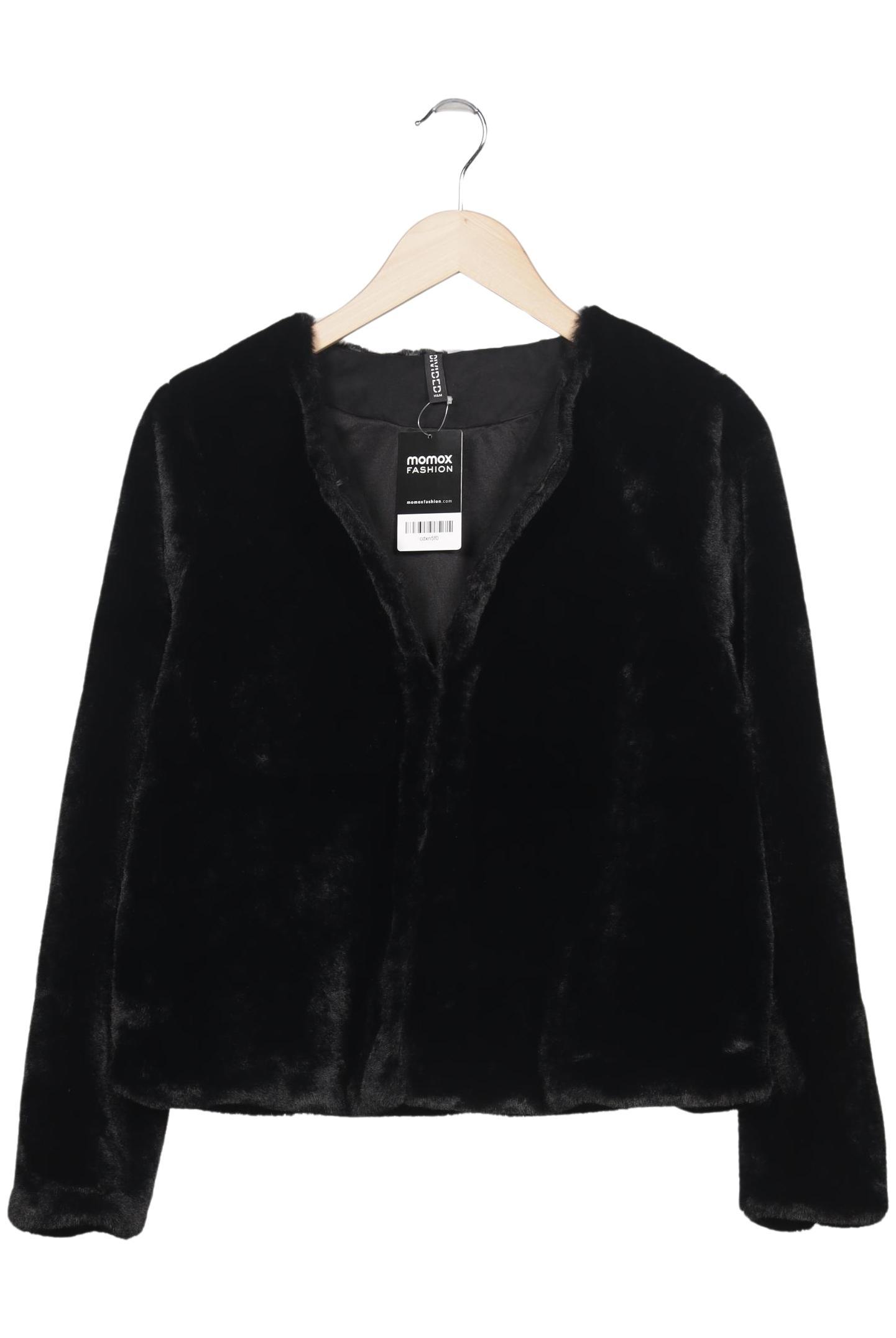 

H&M Damen Jacke, schwarz, Gr. 38