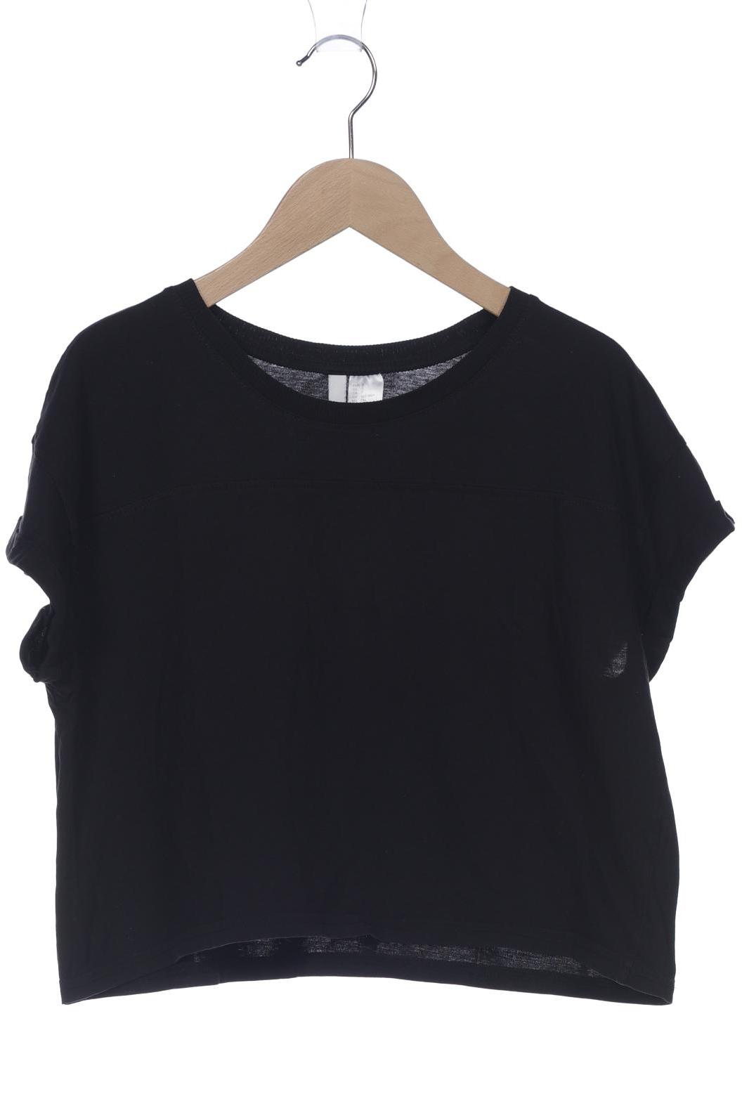 

H&M Damen T-Shirt, schwarz