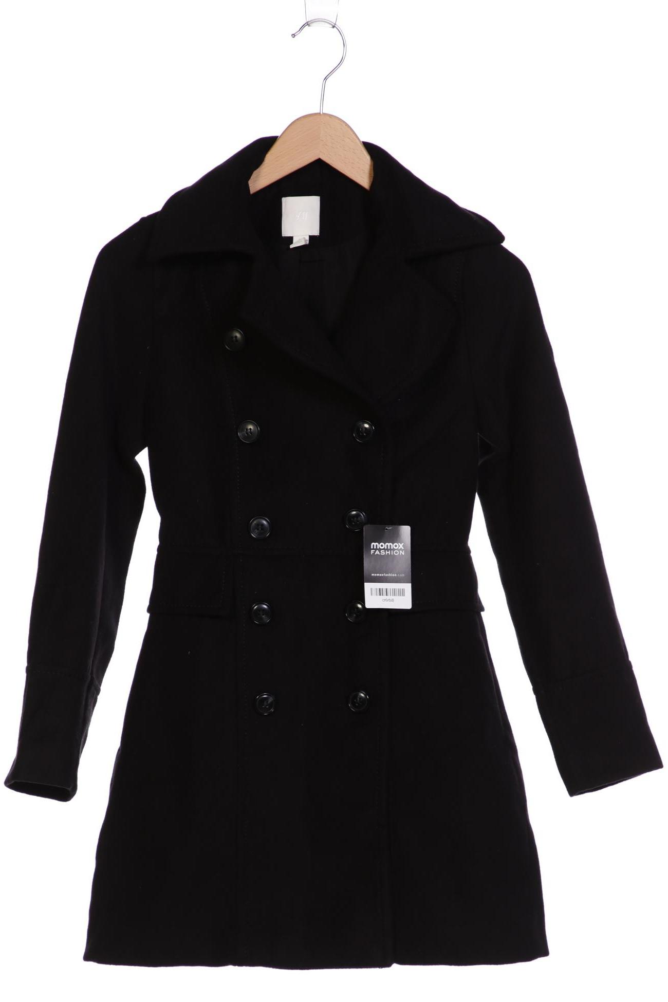 

H&M Damen Mantel, schwarz, Gr. 32