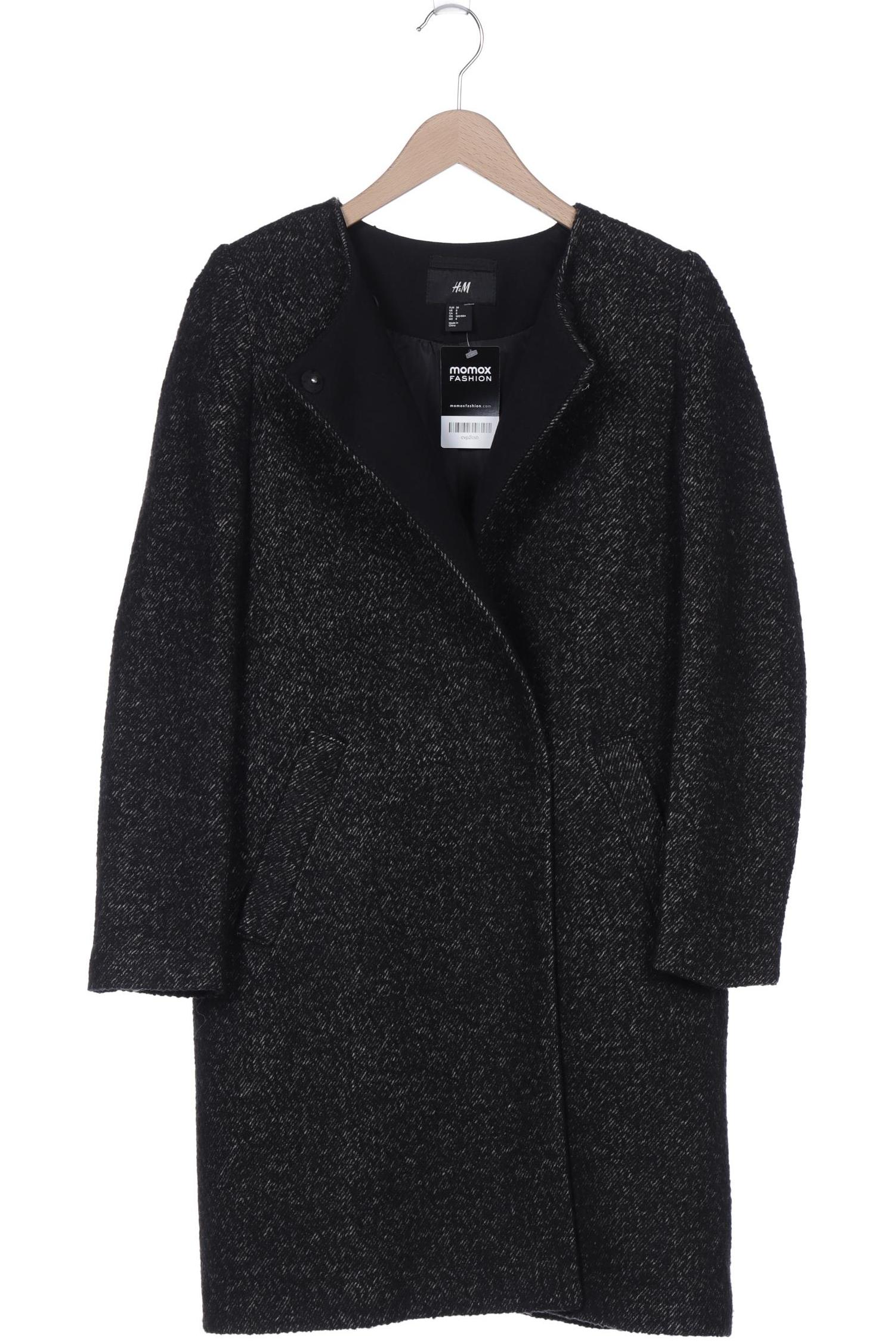 

H&M Damen Mantel, schwarz, Gr. 38