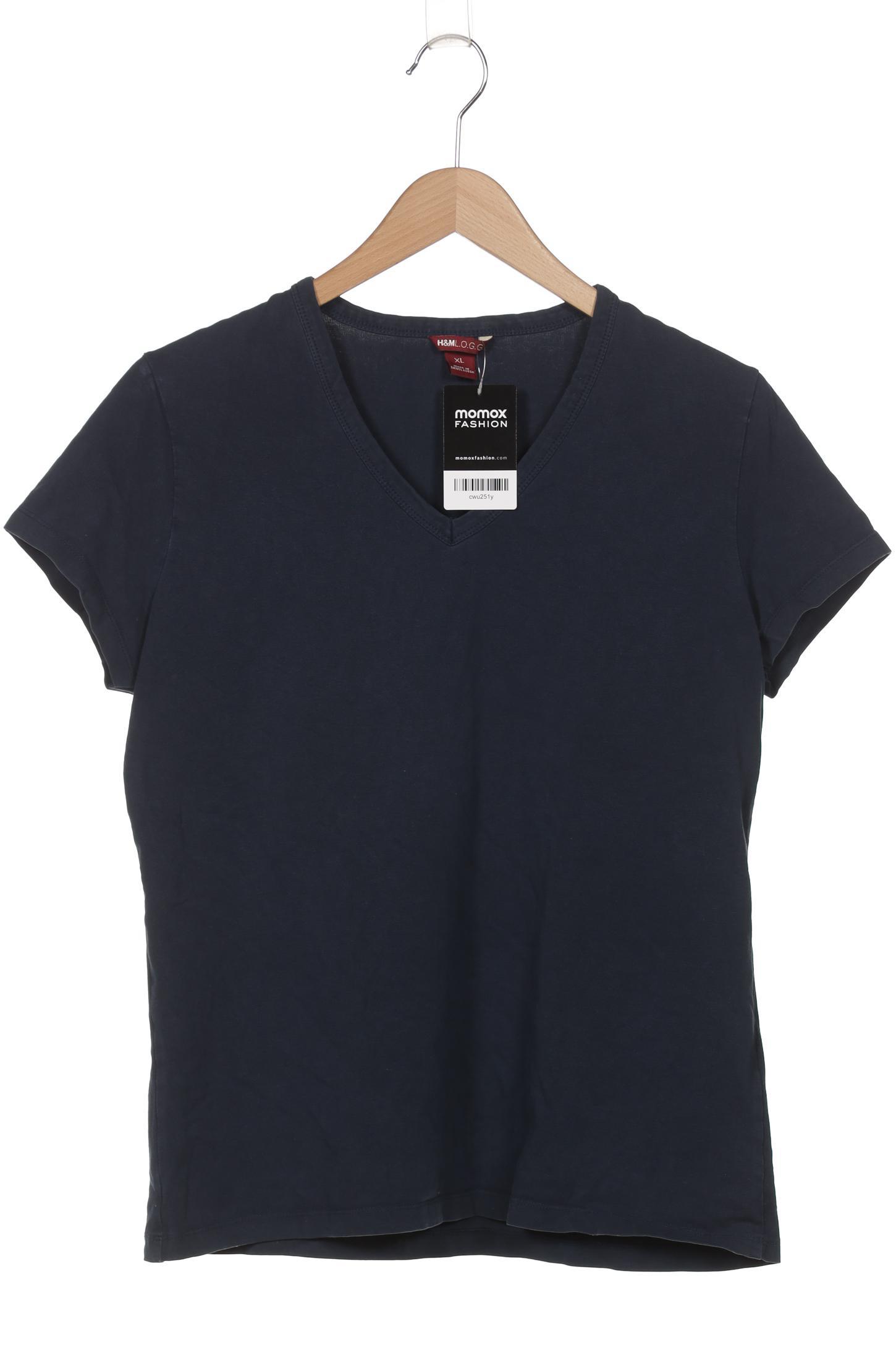 

H&M Damen T-Shirt, marineblau, Gr. 44