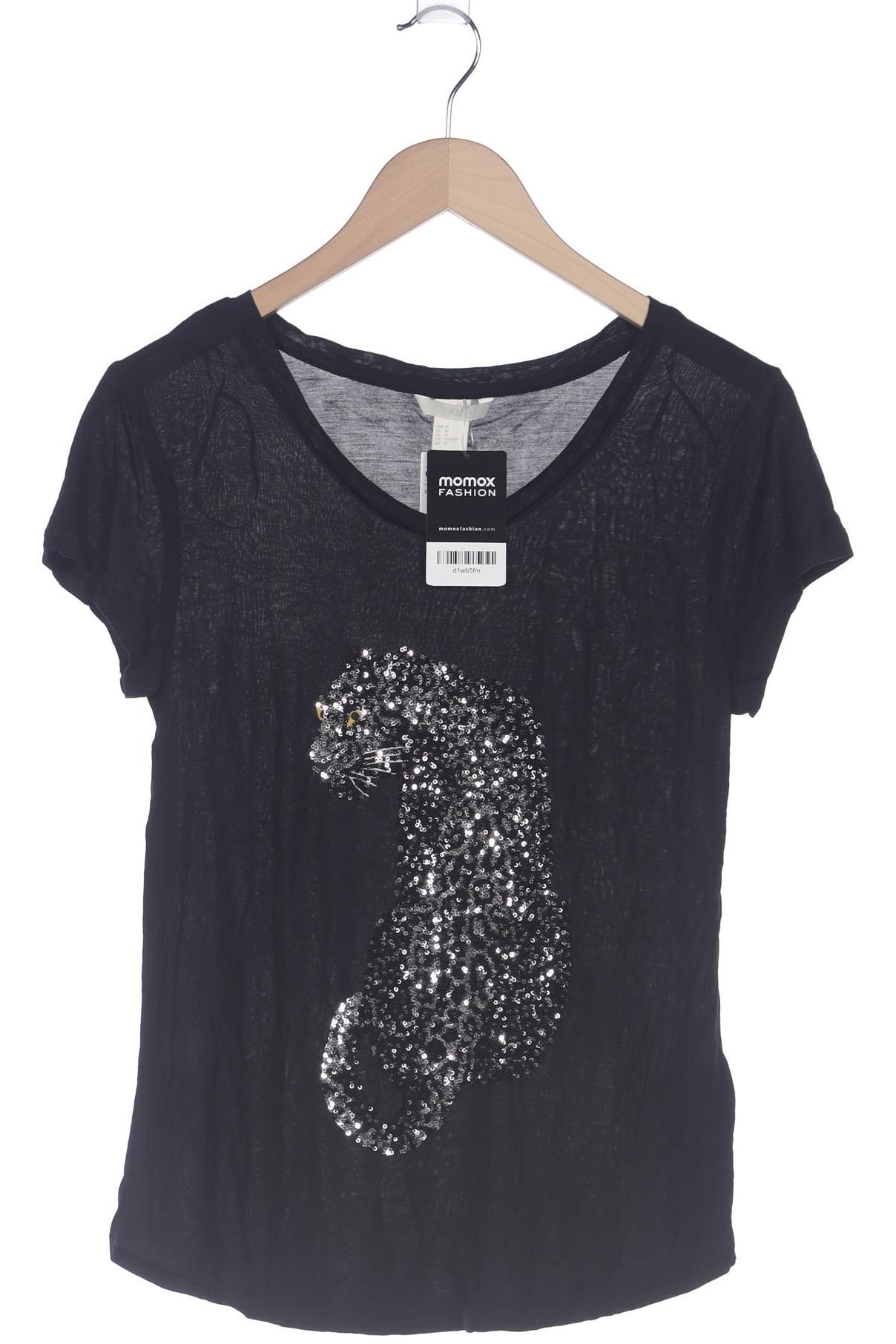 

H&M Damen T-Shirt, schwarz, Gr. 38