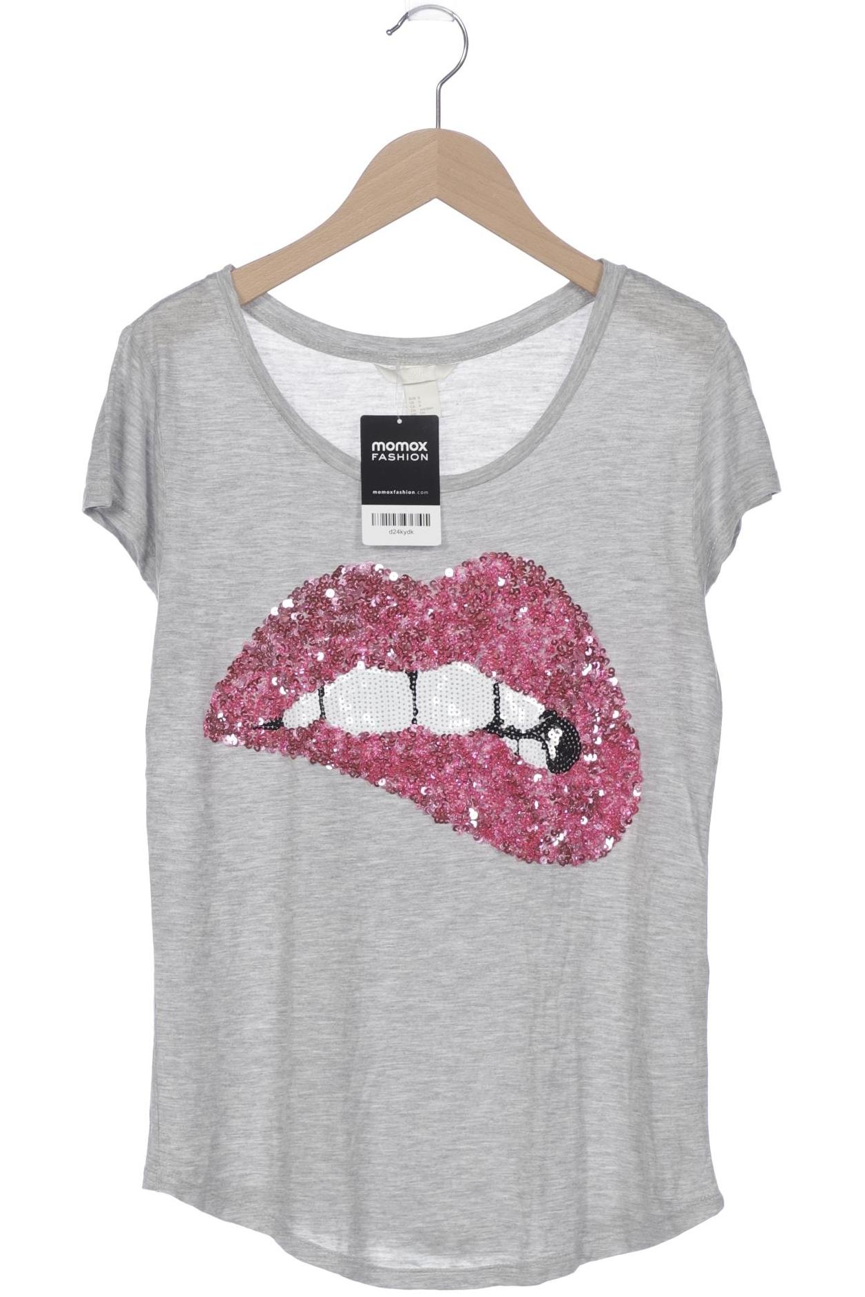 

H&M Damen T-Shirt, grau, Gr. 36