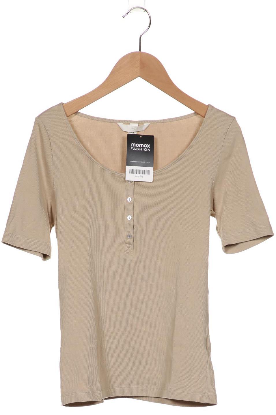 

H&M Damen T-Shirt, beige, Gr. 38