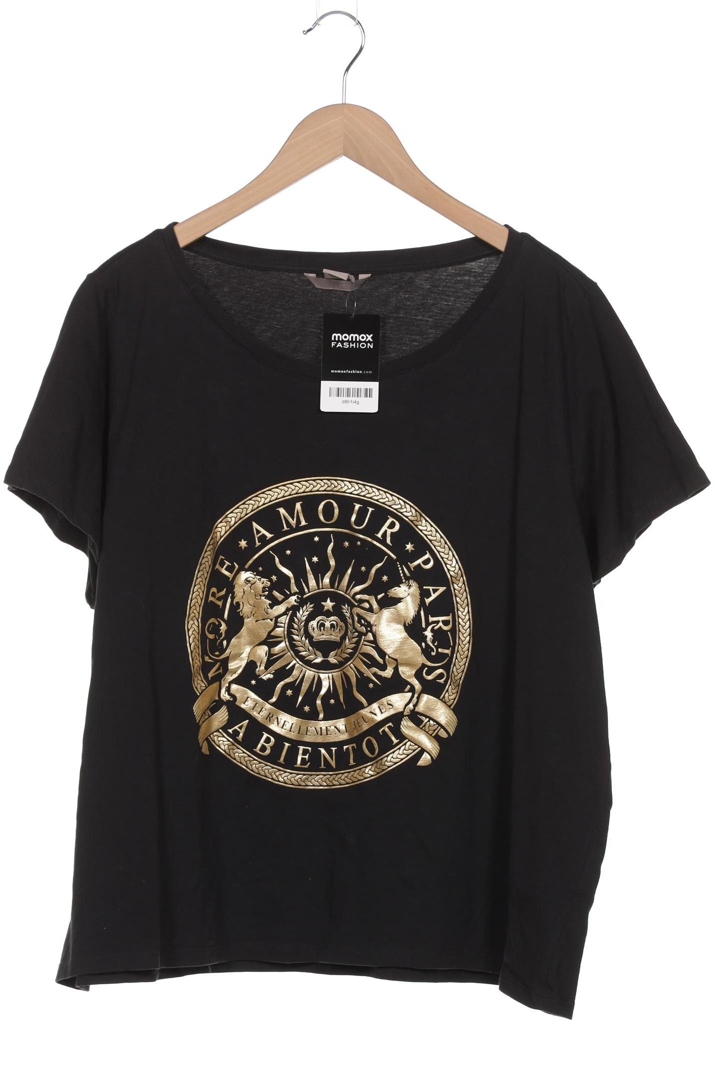 

H&M Damen T-Shirt, schwarz, Gr. 46