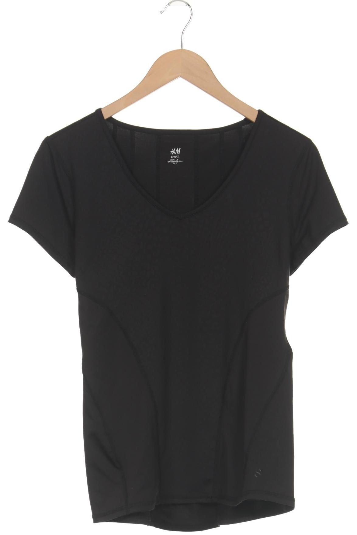 

H&M Damen T-Shirt, schwarz, Gr. 42