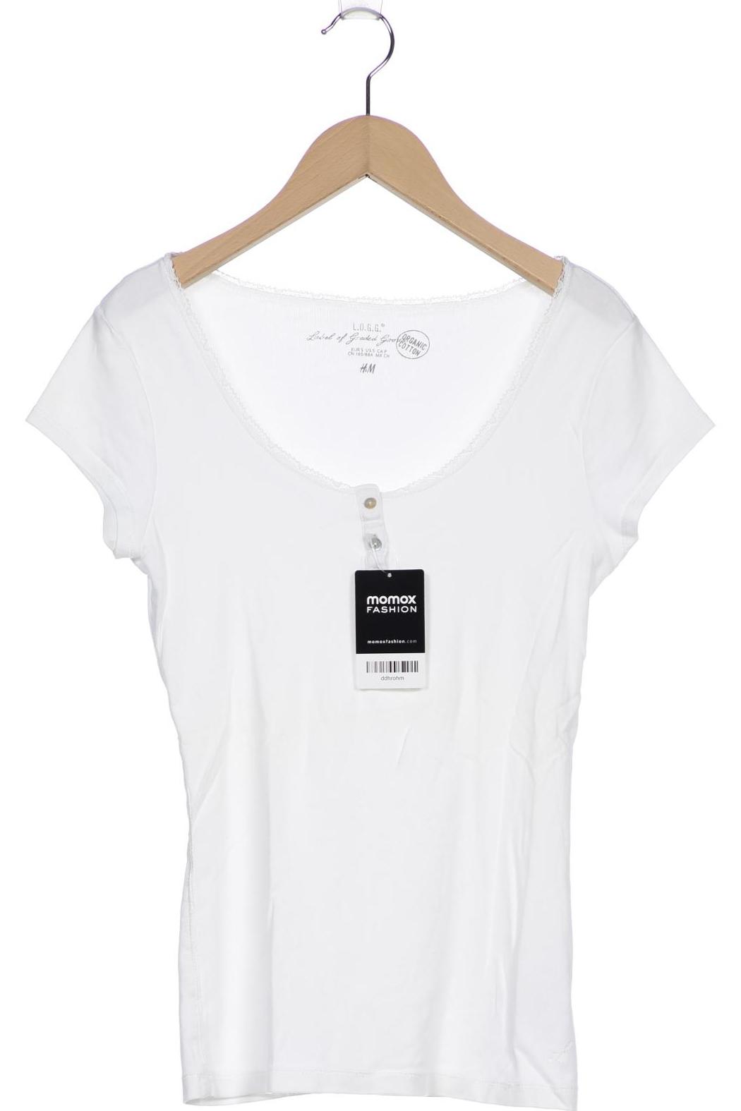 

H&M Damen T-Shirt, weiß