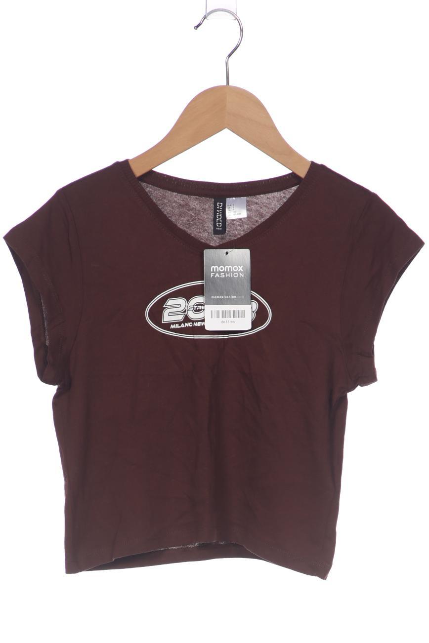 

H&M Damen T-Shirt, braun, Gr. 36