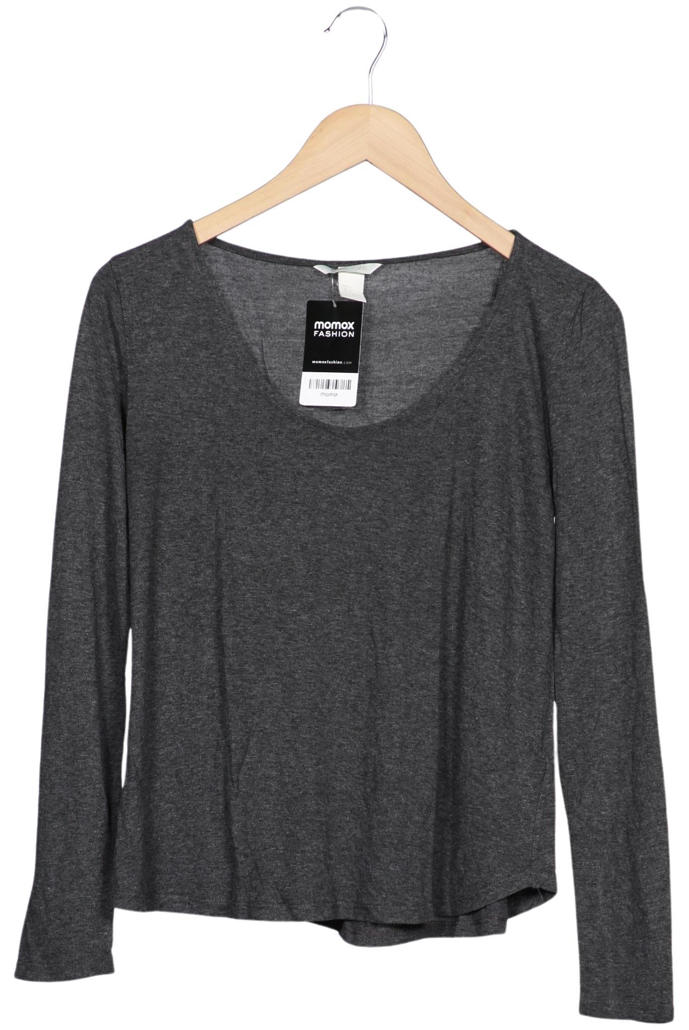 

H&M Damen Langarmshirt, grau, Gr. 36