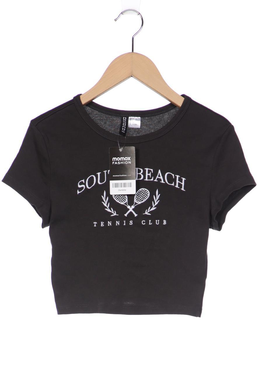 

H&M Damen T-Shirt, schwarz