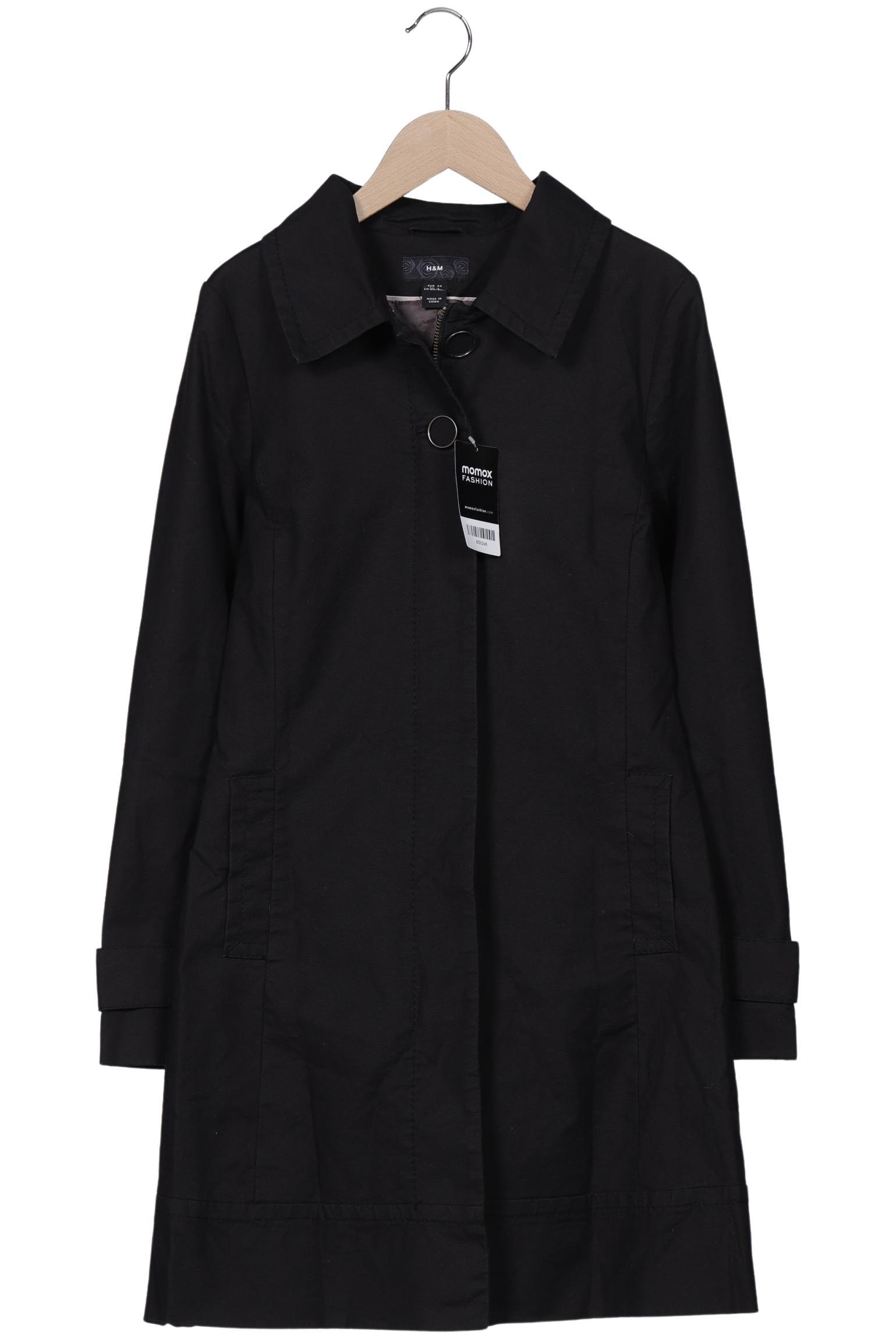 

H&M Damen Mantel, schwarz, Gr. 34