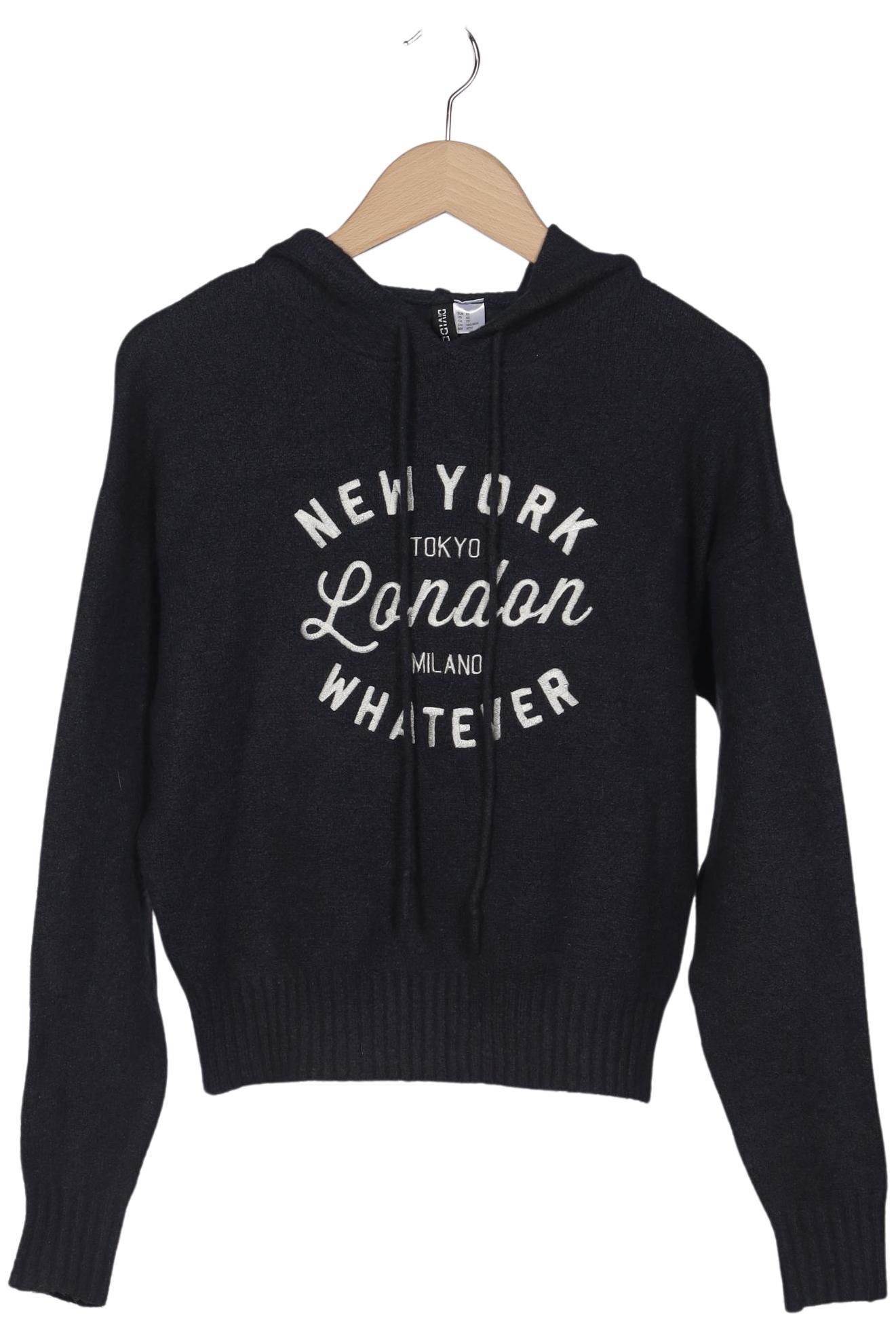 

H&M Damen Kapuzenpullover, marineblau, Gr. 34