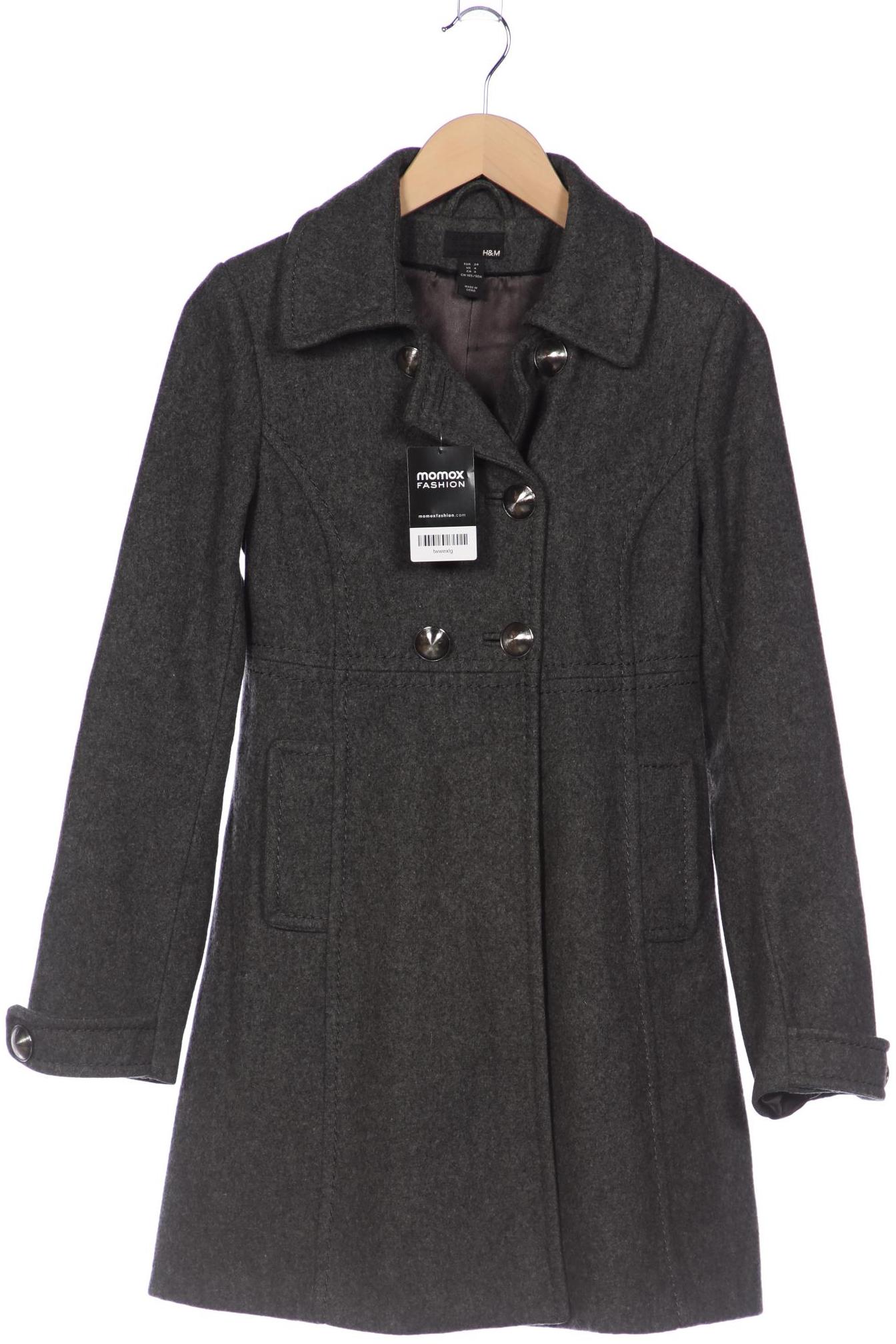 

H&M Damen Mantel, grau, Gr. 34