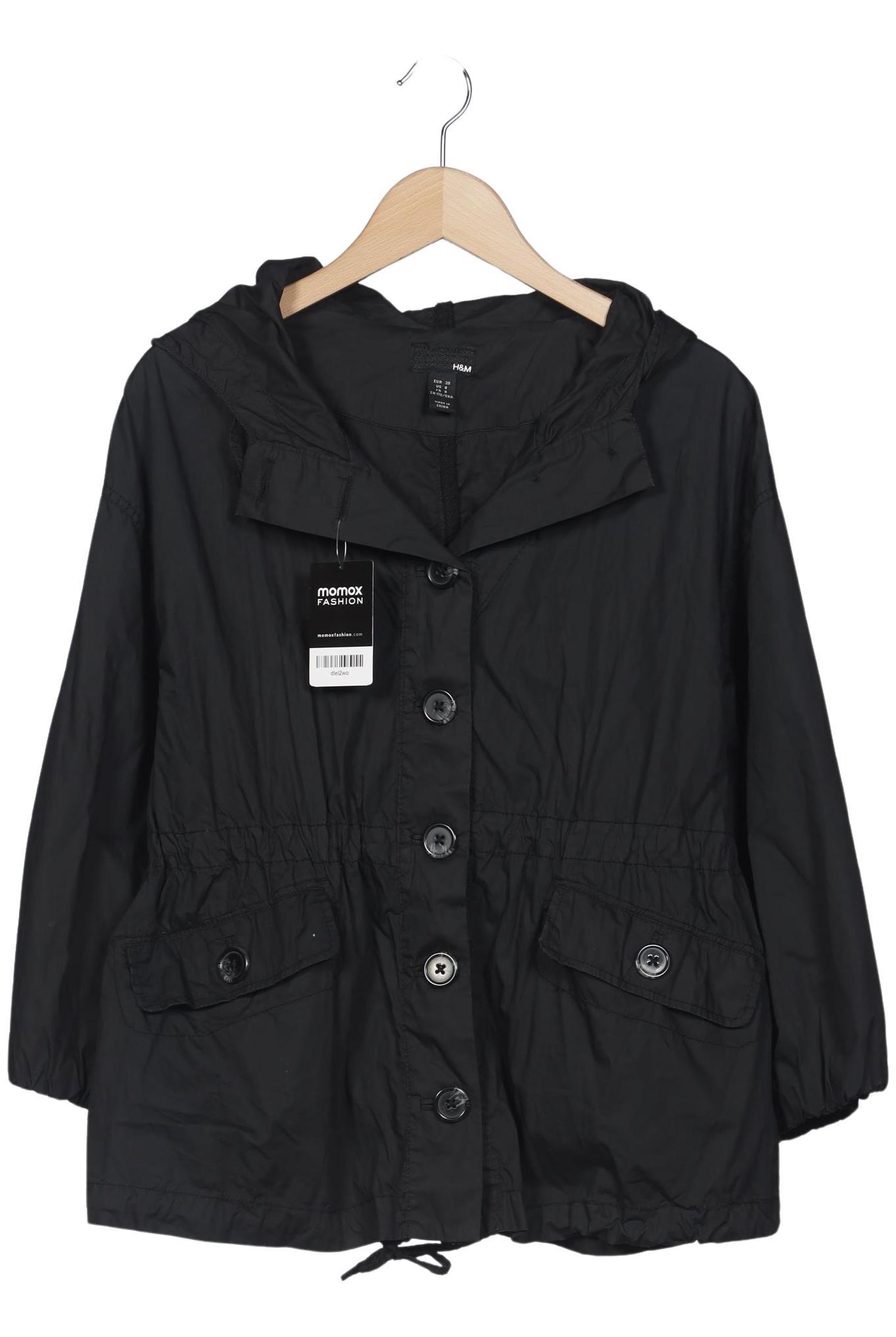 

H&M Damen Jacke, schwarz, Gr. 38