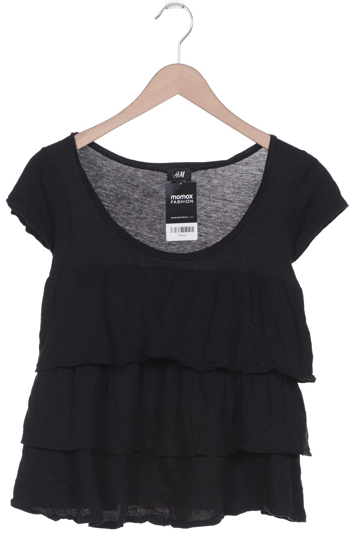 

H&M Damen T-Shirt, schwarz
