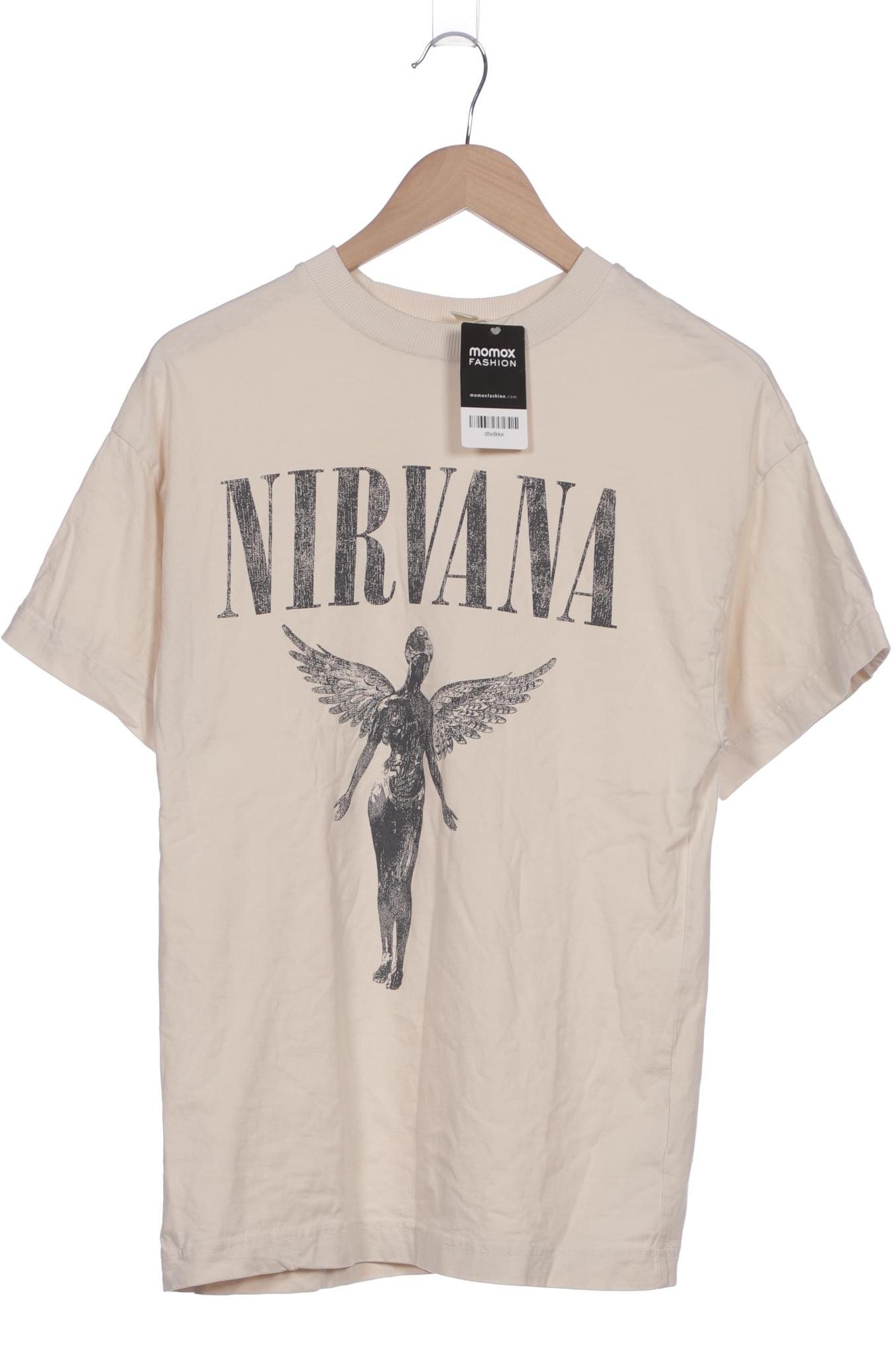 

H&M Damen T-Shirt, beige, Gr. 34