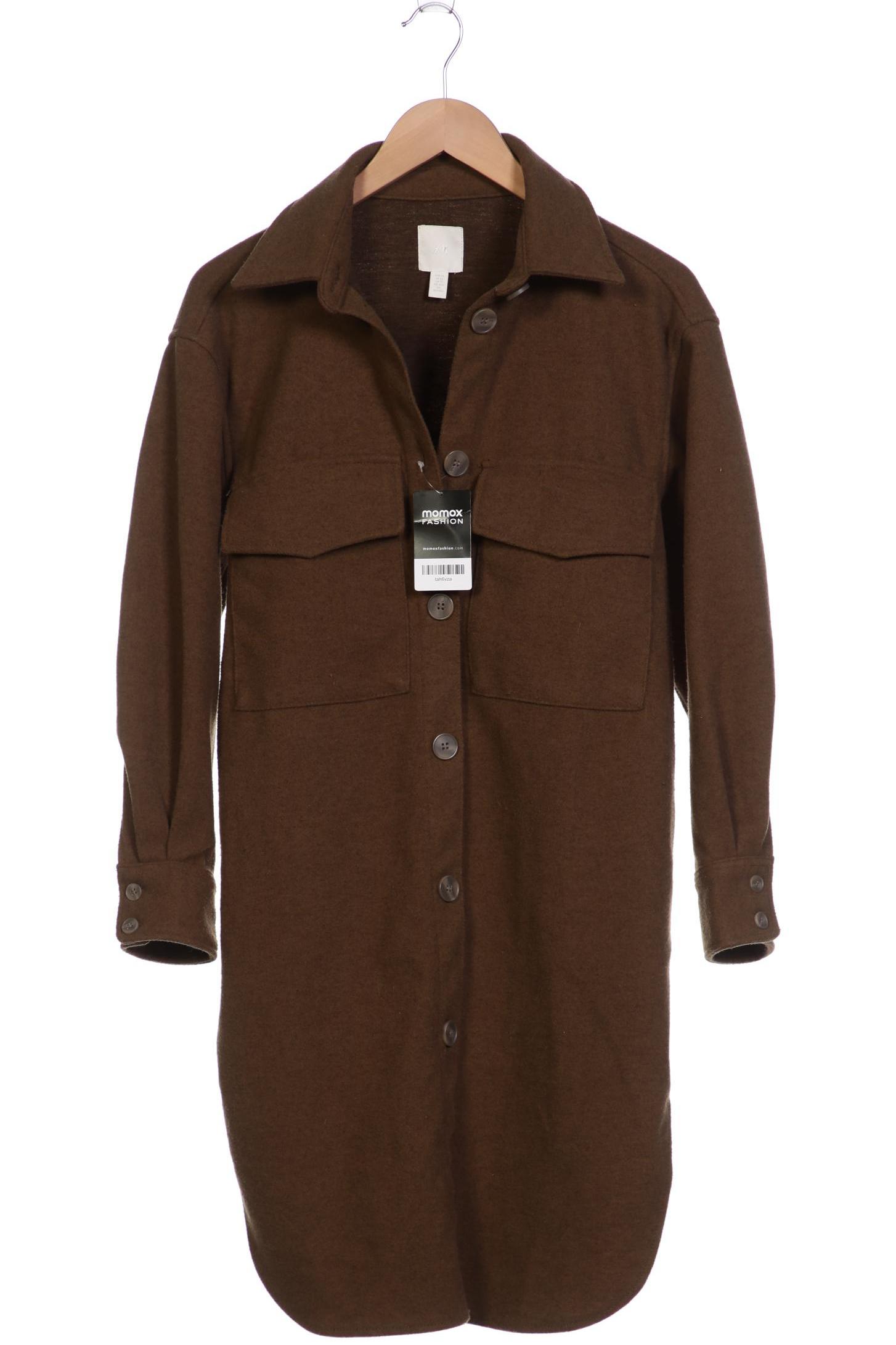 

H&M Damen Mantel, grün, Gr. 34