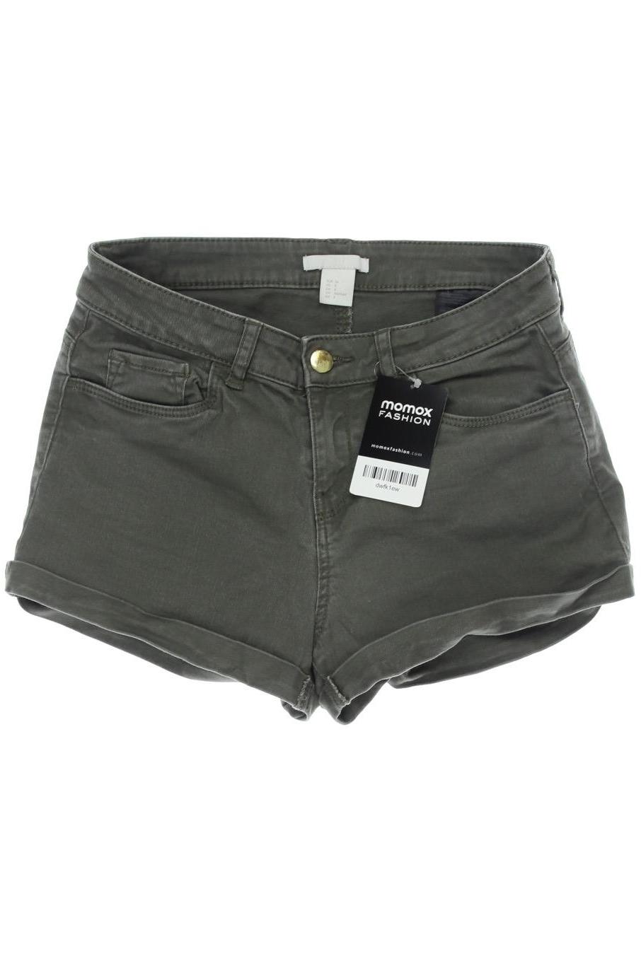 

H&M Damen Shorts, grün, Gr. 34