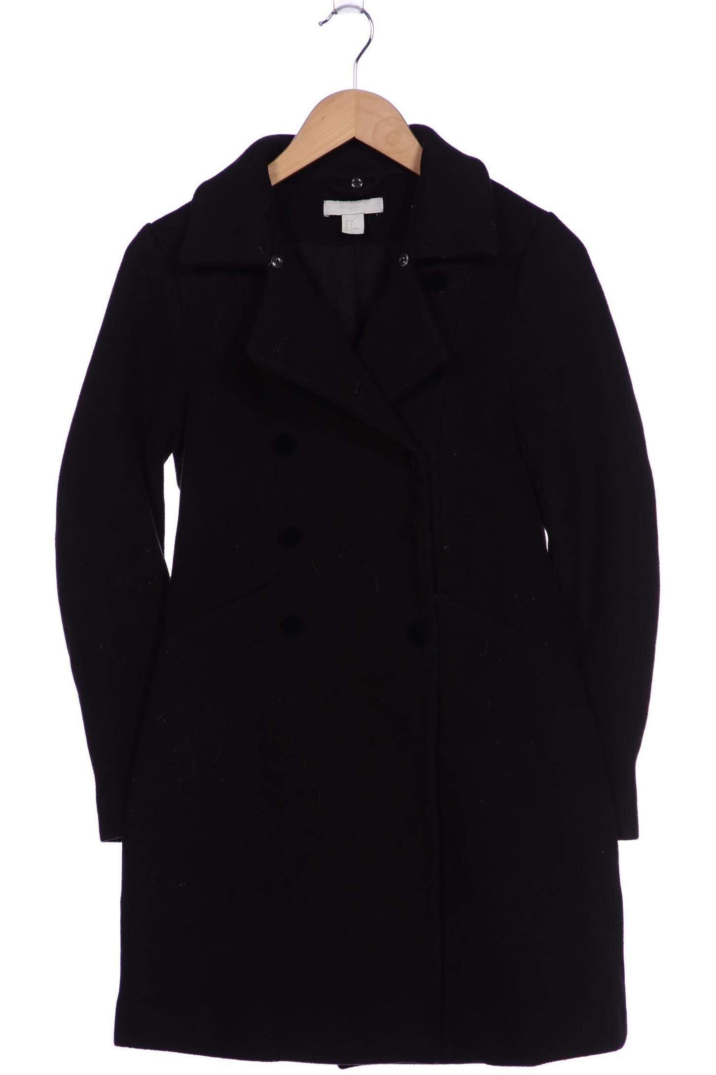 

H&M Damen Mantel, schwarz, Gr. 36