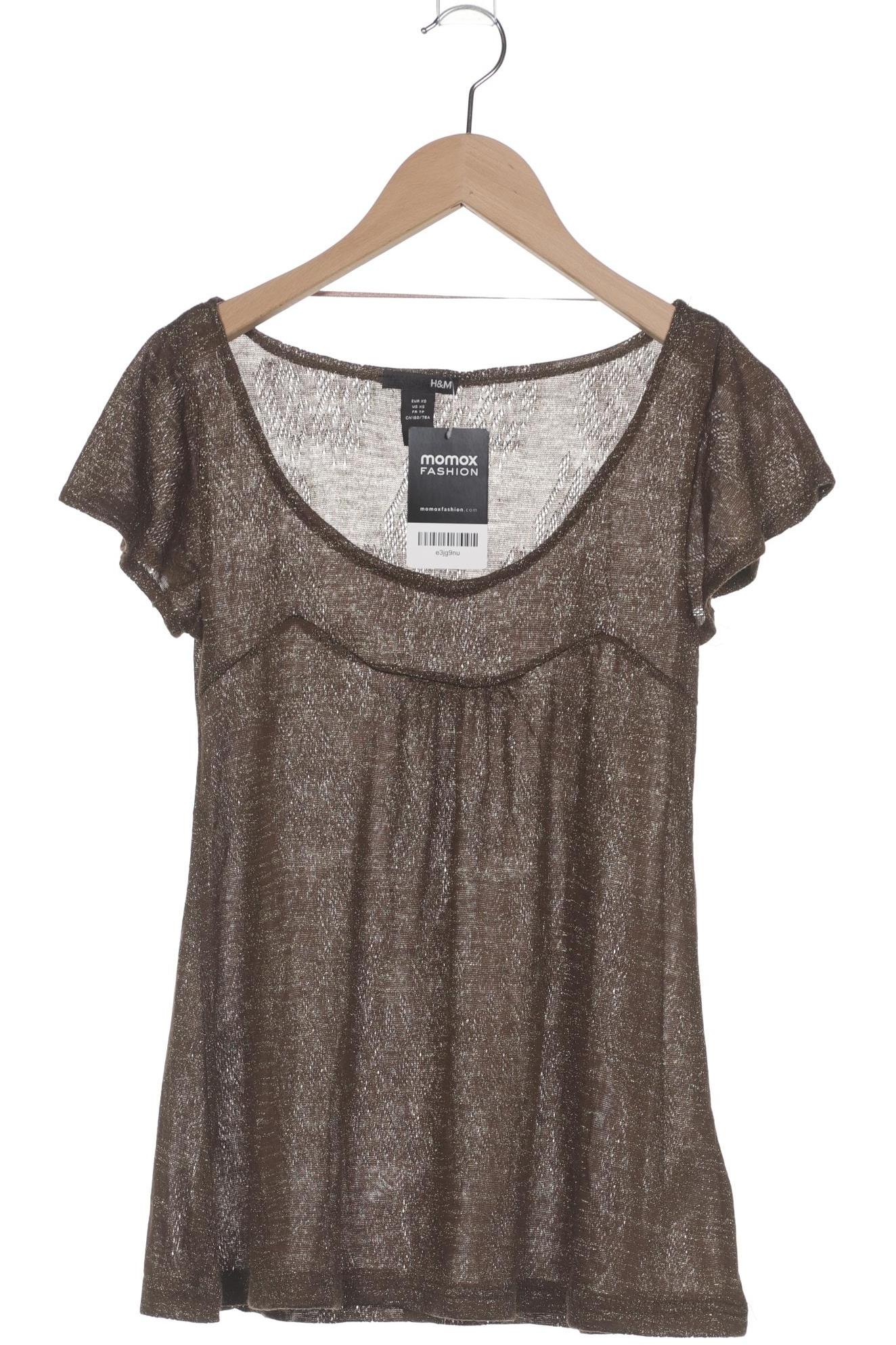 

H&M Damen T-Shirt, braun, Gr. 34