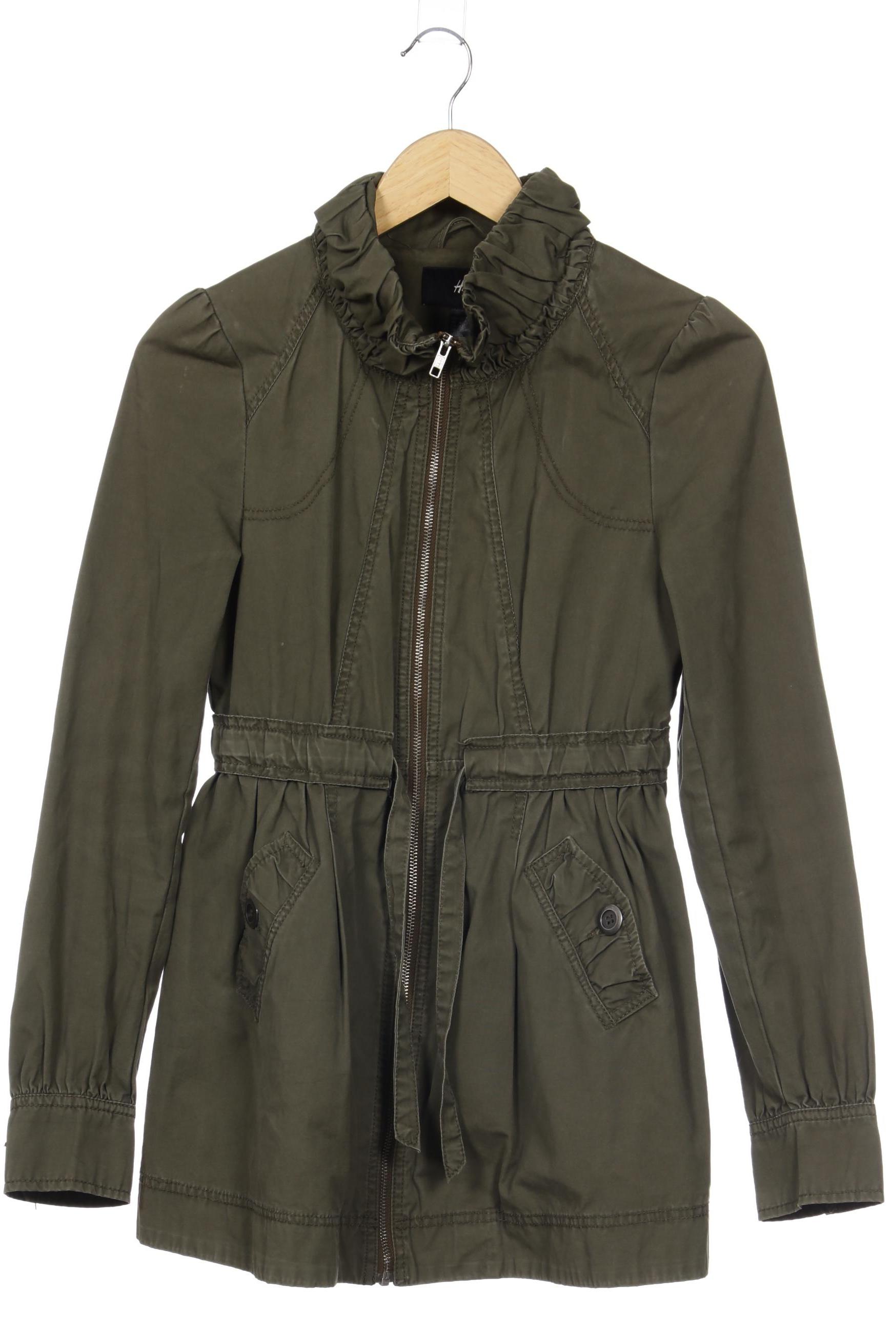 

H&M Damen Mantel, grün, Gr. 34