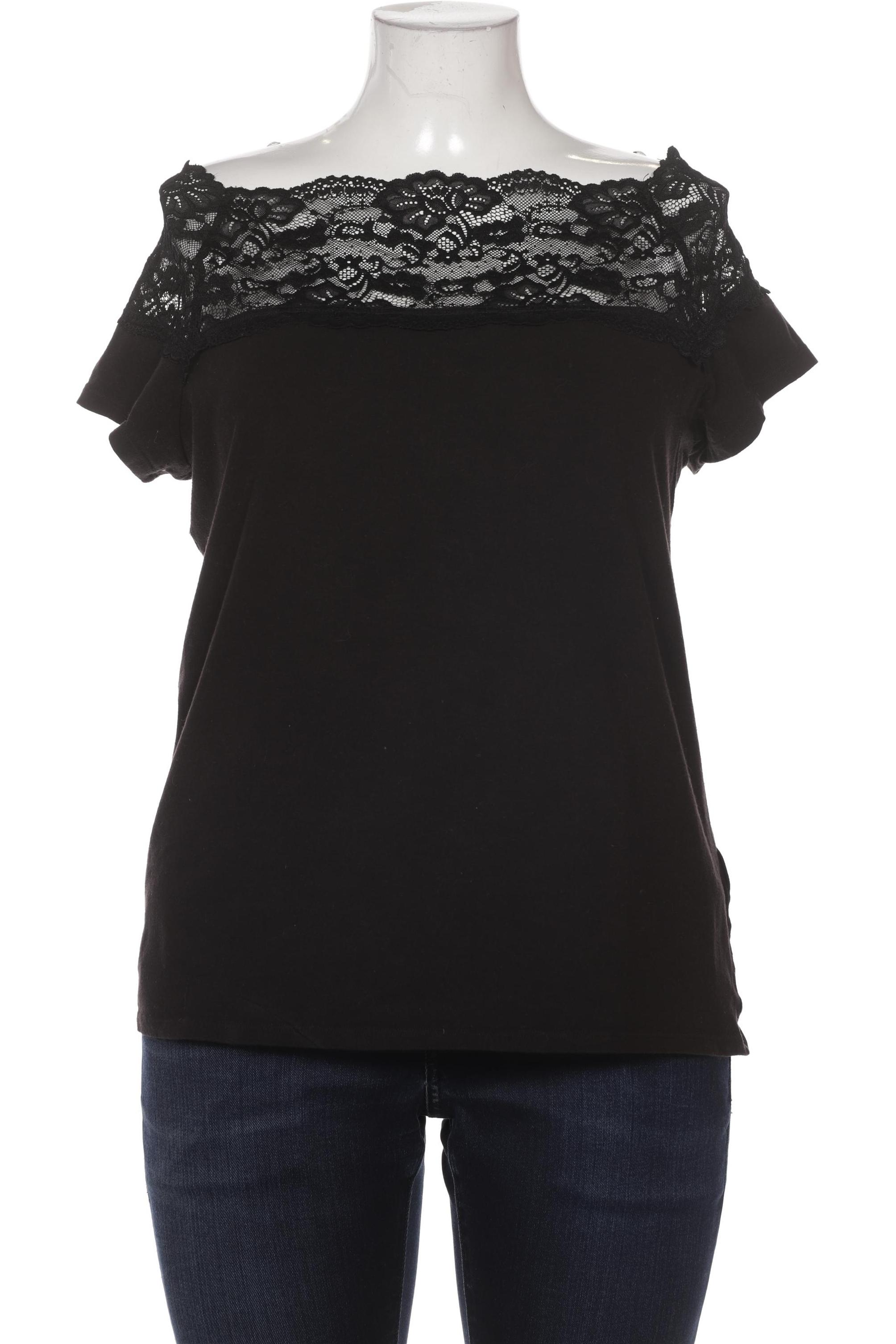 

H&M Damen T-Shirt, schwarz, Gr. 44