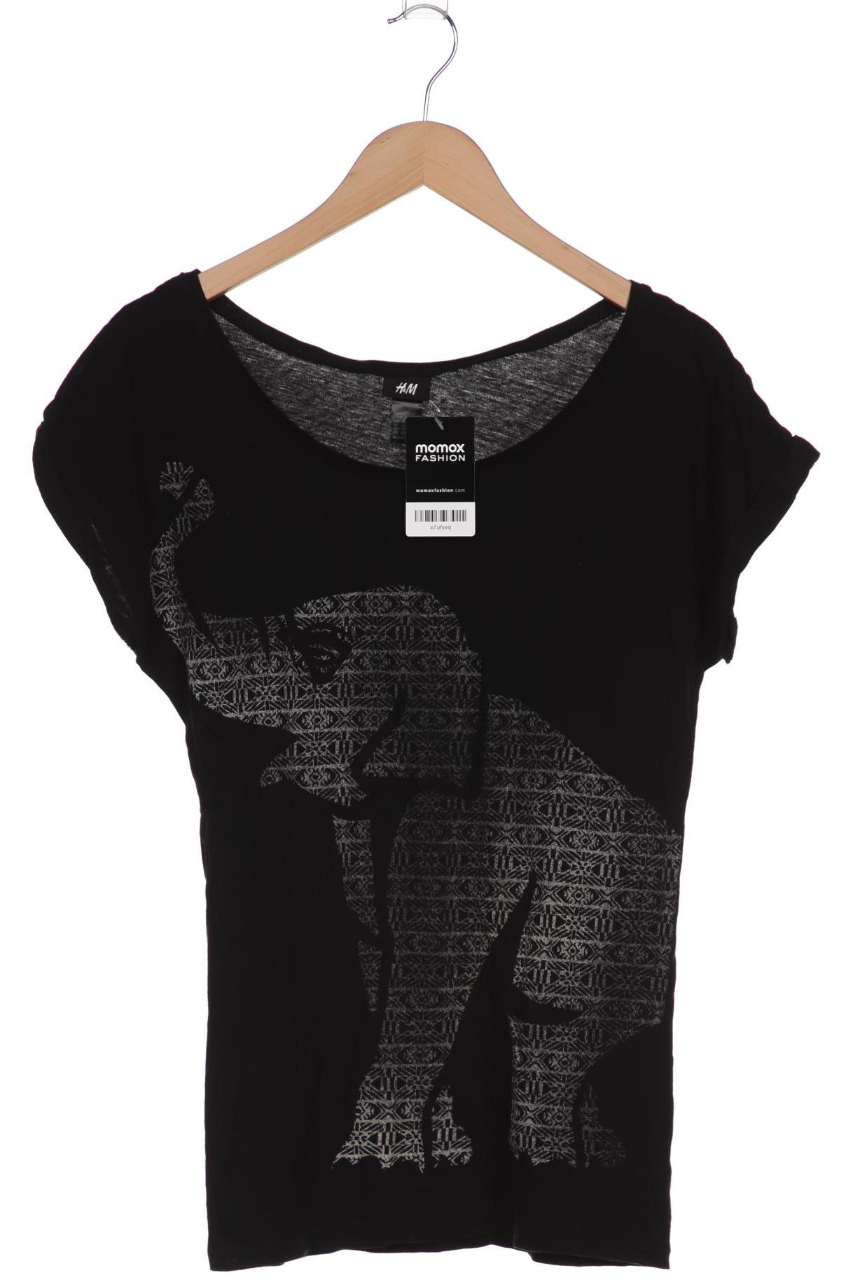 

H&M Damen T-Shirt, schwarz