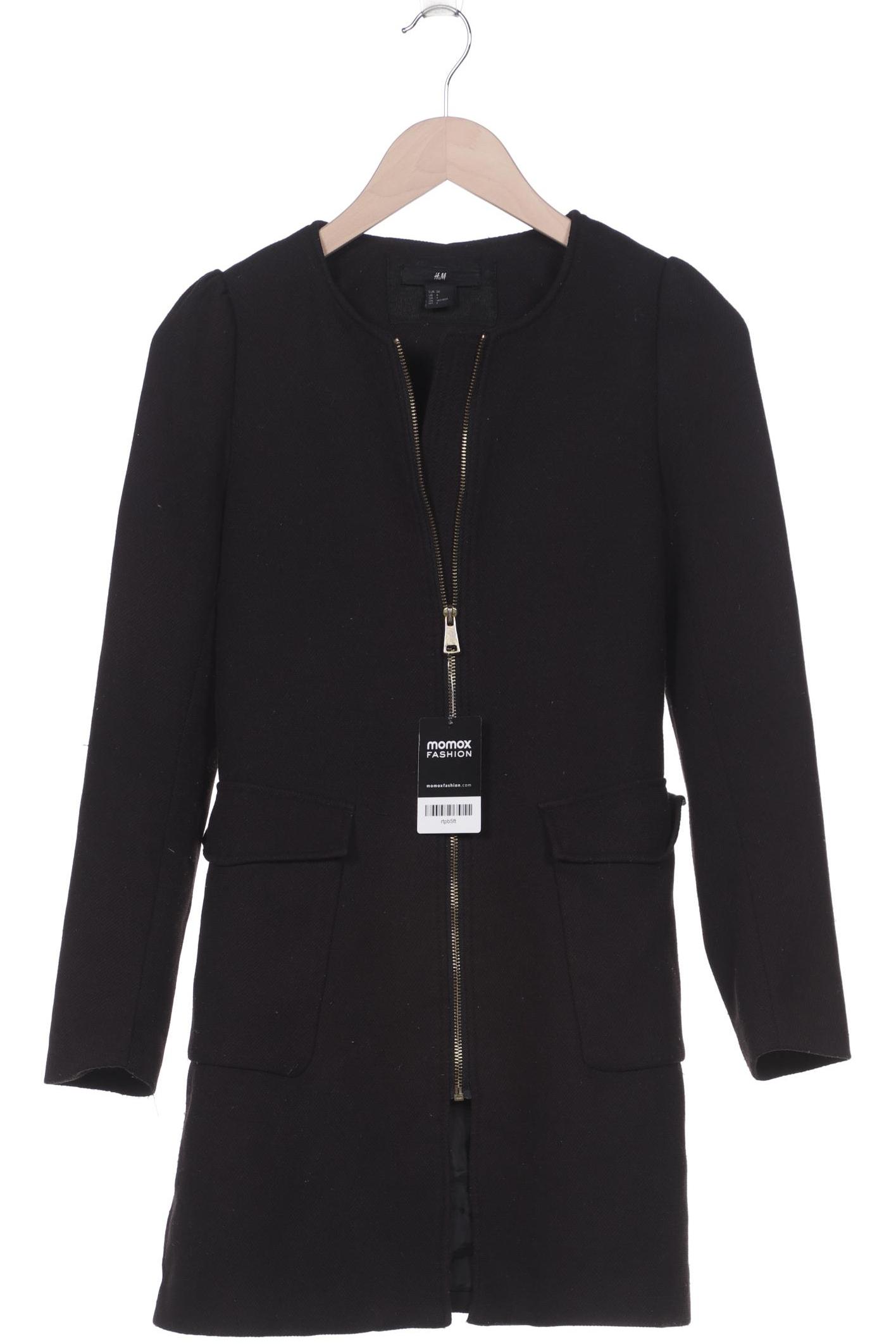 

H&M Damen Mantel, schwarz, Gr. 34