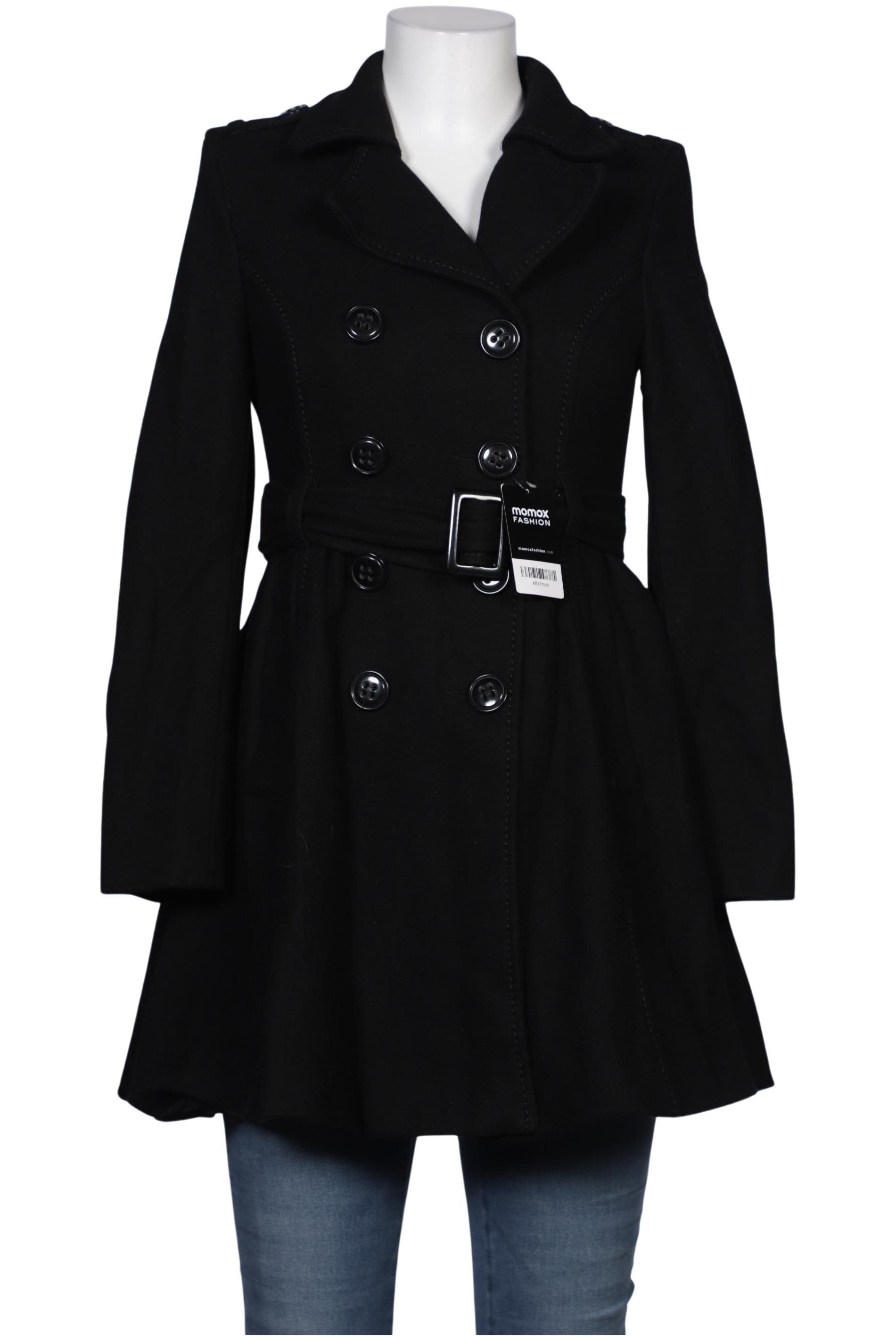 

H&M Damen Mantel, schwarz, Gr. 38